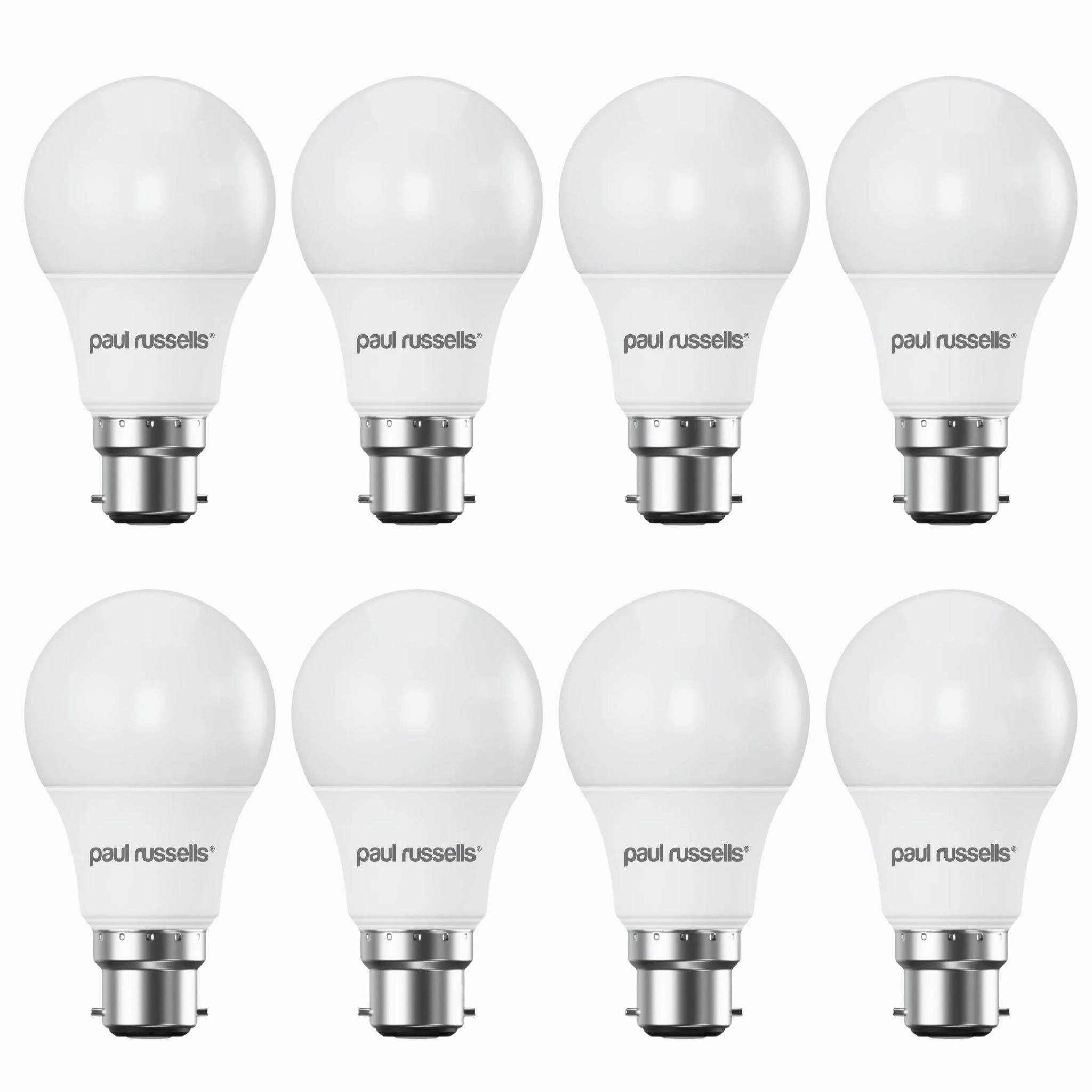 8 X LED Dimmable B22 8.5W (60W) Warm White GLS Bayonet Cap Light Bulbs contemporary ceiling fixture