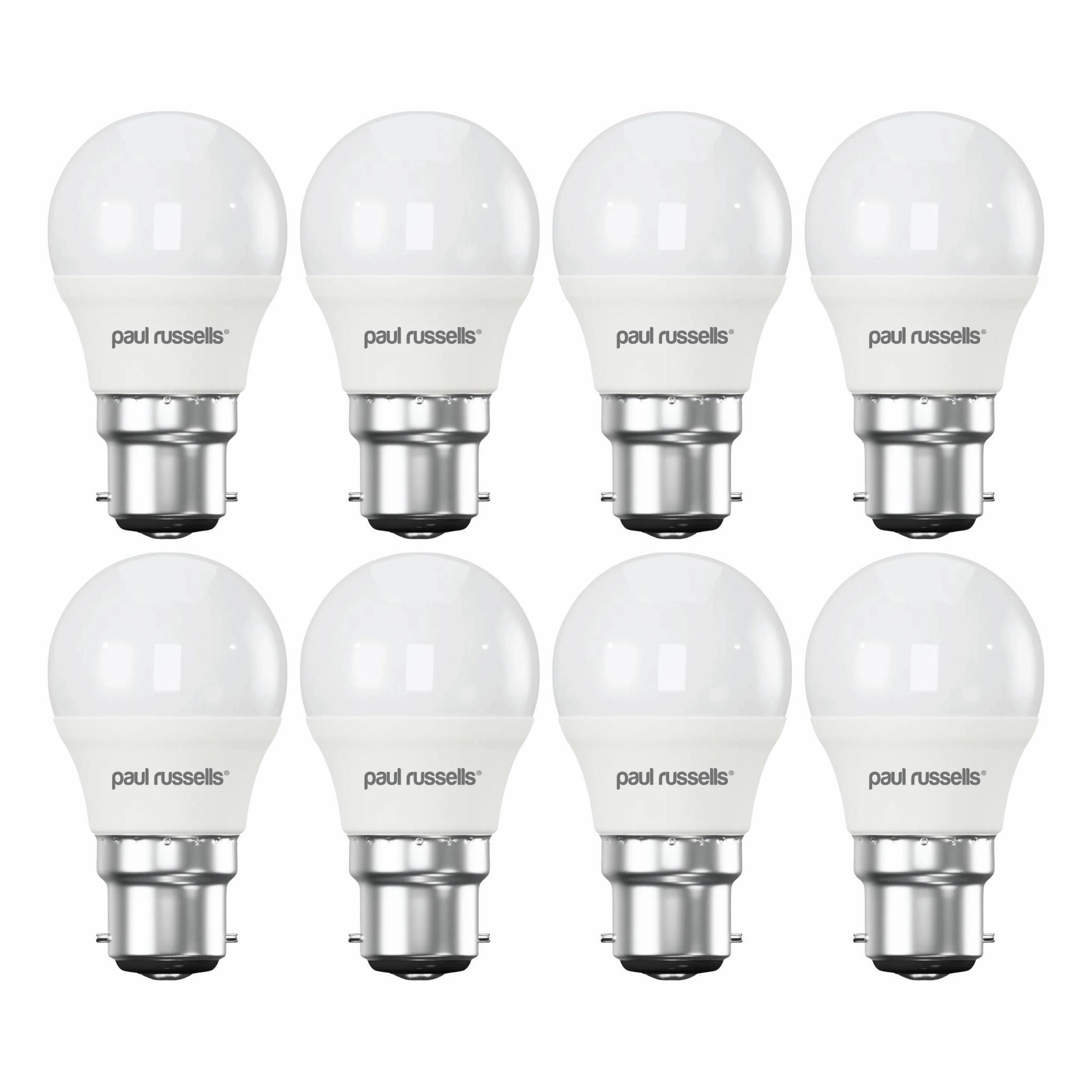 8 X LED Dimmable Golf B22 5.5W (40W) Warm White Bayonet Cap Light Bulbs contemporary ceiling fixture