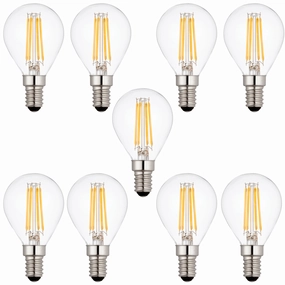 9 x E14 LED Filament Bulbs Dimmable 4W (40W Equivalent) contemporary ceiling fixture