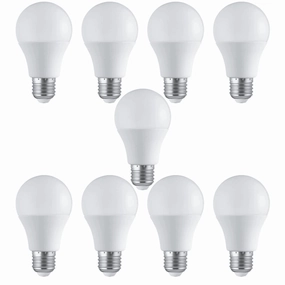 9 x E27 LED Dimmable 10W Lamp/Bulb (60W Equivalent) contemporary ceiling fixture