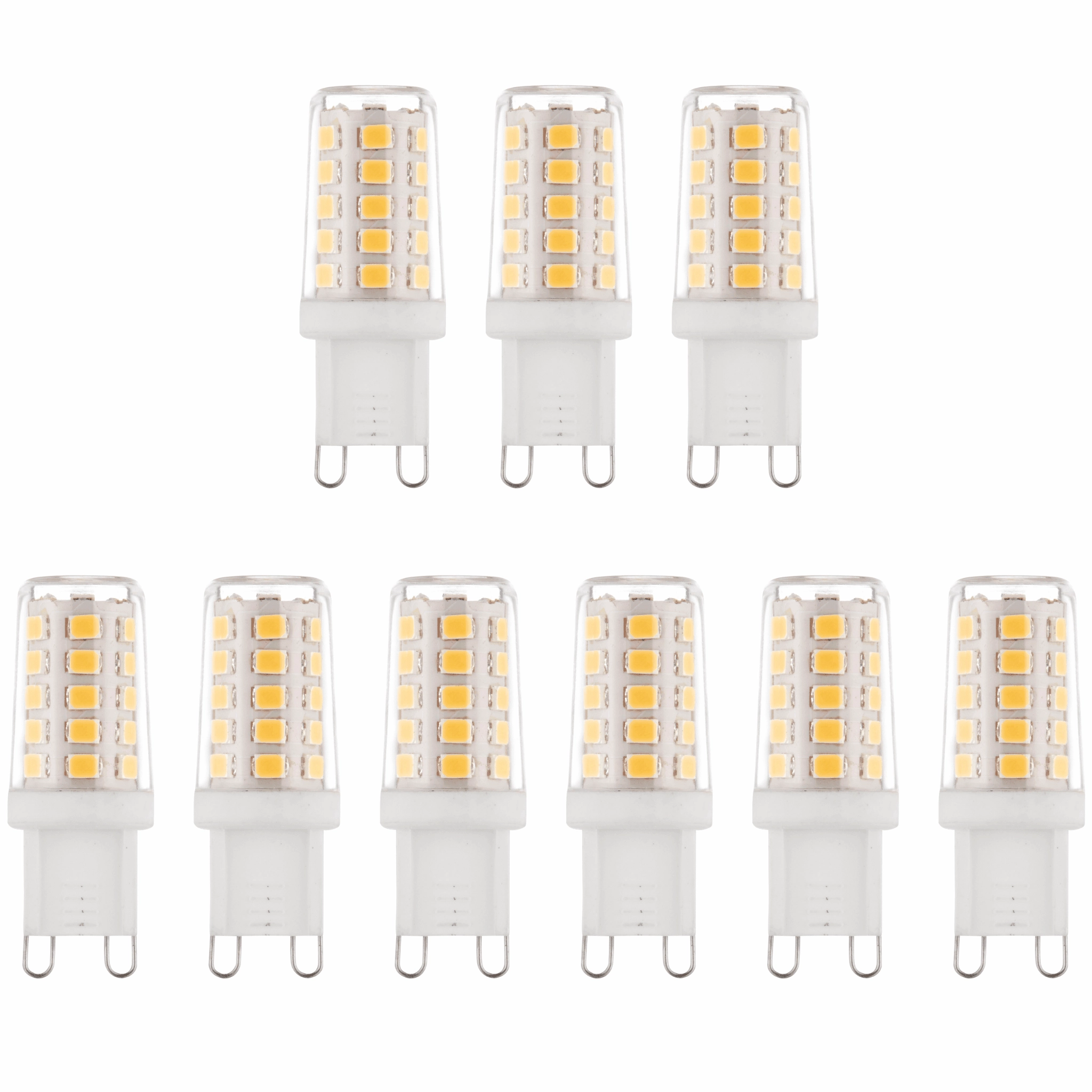 9 x G9 LED Non-Dimmable Light Bulb 2.3W Warm White contemporary ceiling fixture