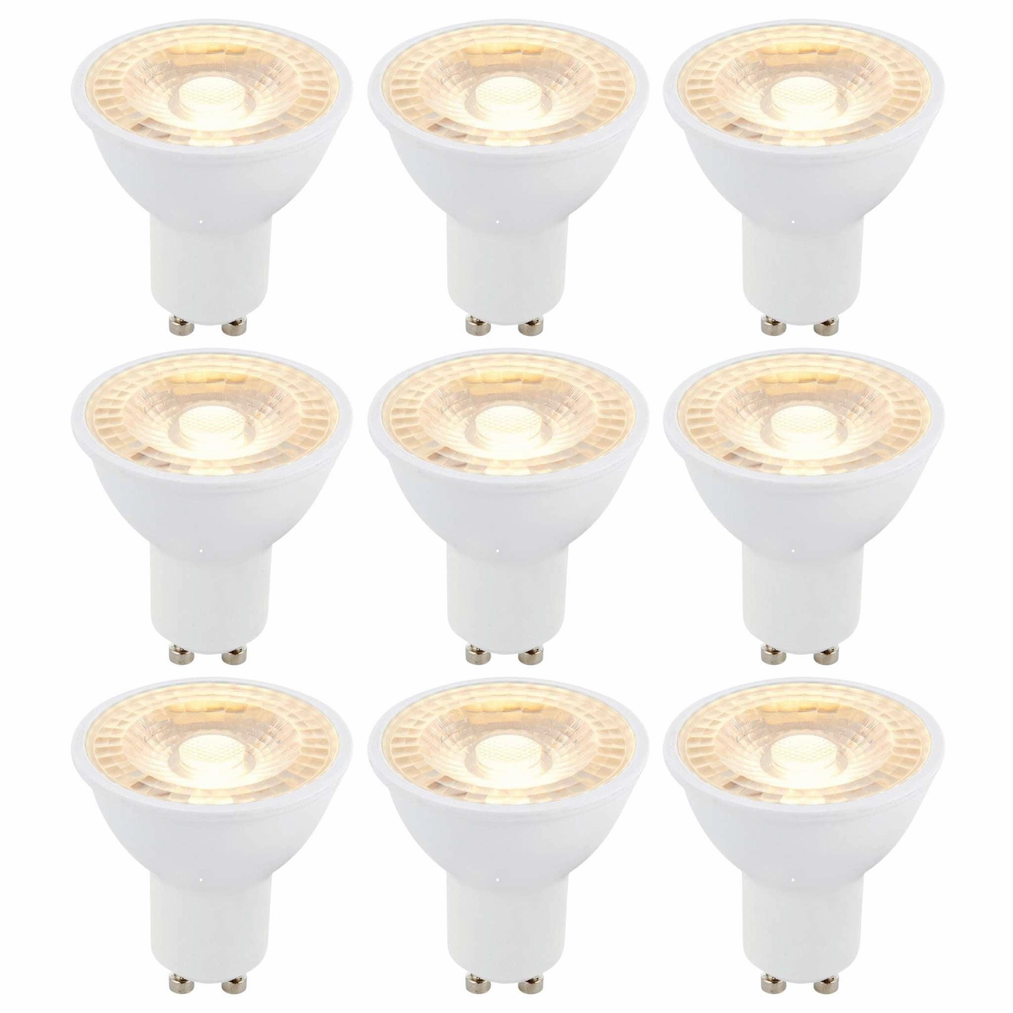 9 X GU10 LED 6W 38 Degree Warm White Bulb contemporary ceiling fixture
