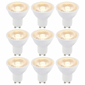 9 X GU10 LED 6W 38 Degree Warm White Bulb contemporary ceiling fixture
