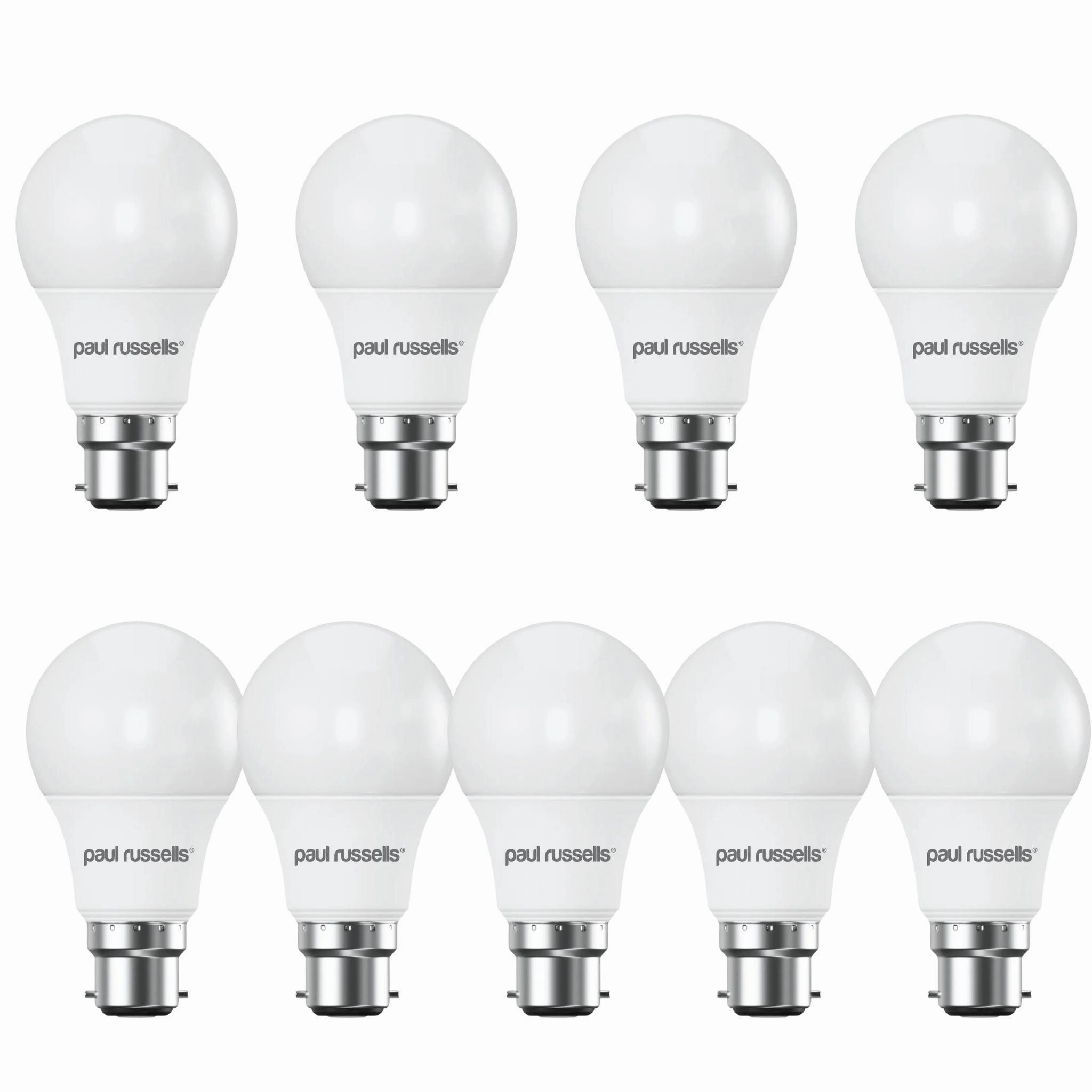 9 X LED Dimmable B22 8.5W (60W) Warm White GLS Bayonet Cap Light Bulbs contemporary ceiling fixture