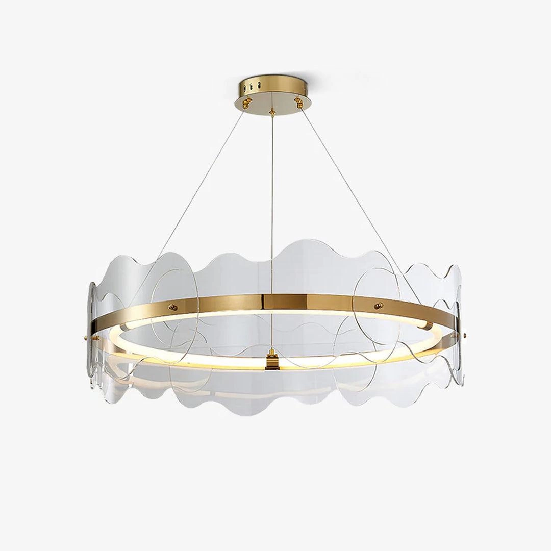 Acrylic Wave Chandelier minimalist reading light