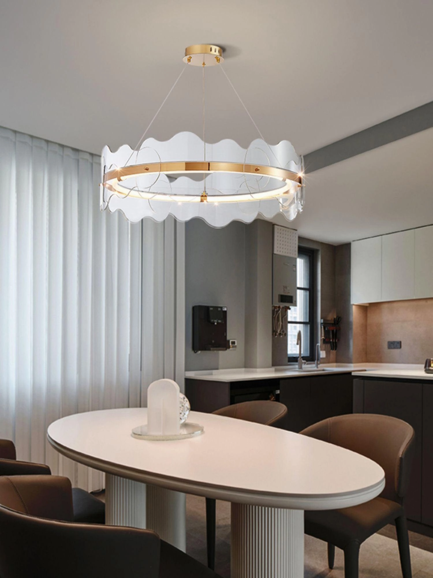 Acrylic Wave Chandelier
