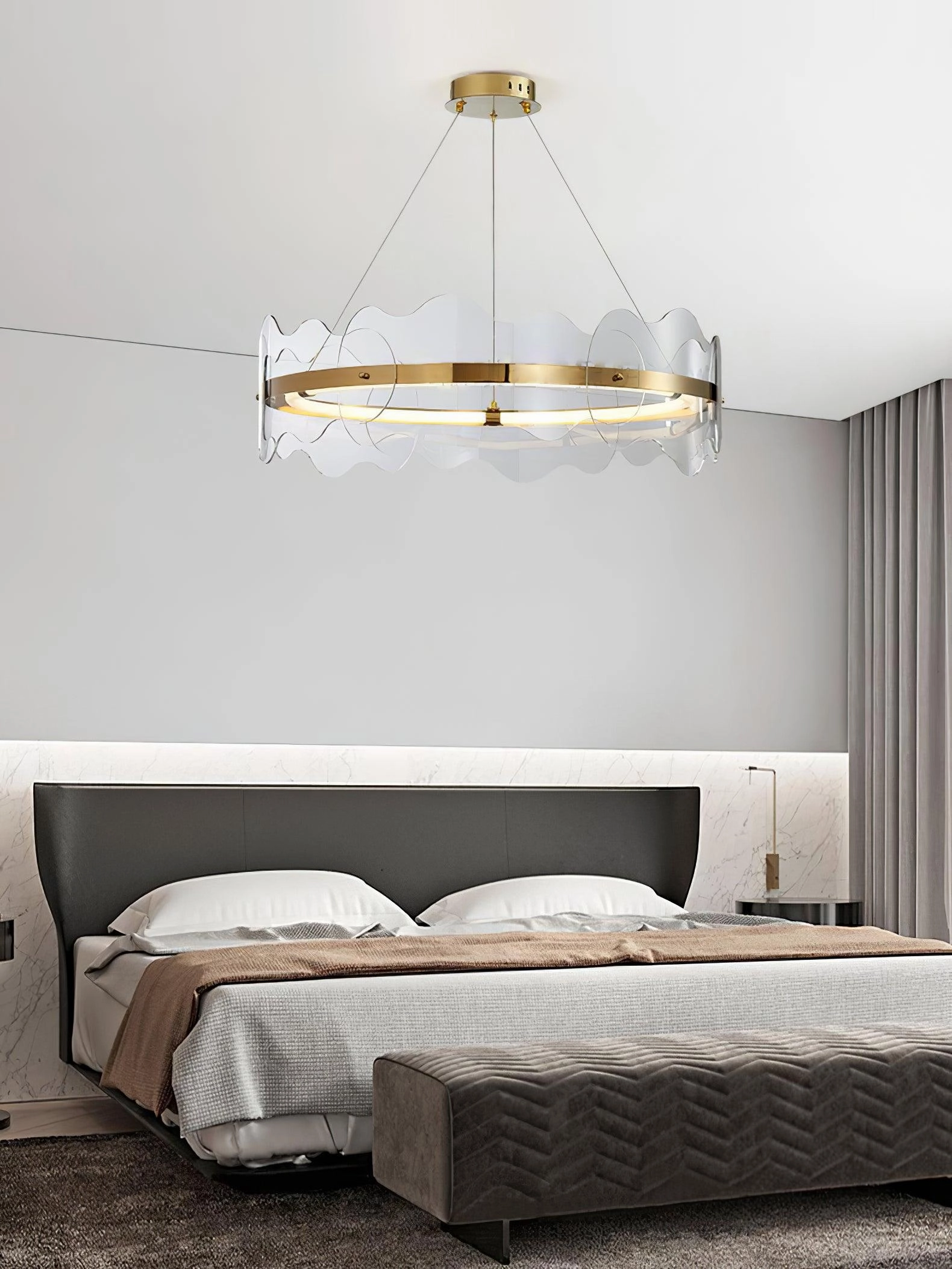 Acrylic Wave Chandelier