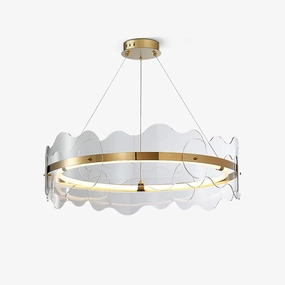 Acrylic Wave Chandelier minimalist reading light