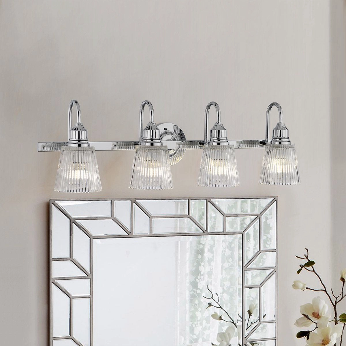Addison 4 Light Polished Chrome Bathroom Wall Light vintage desk lamp