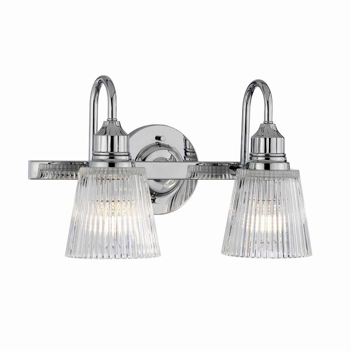 Addison Double Polished Chrome Bathroom Wall Light