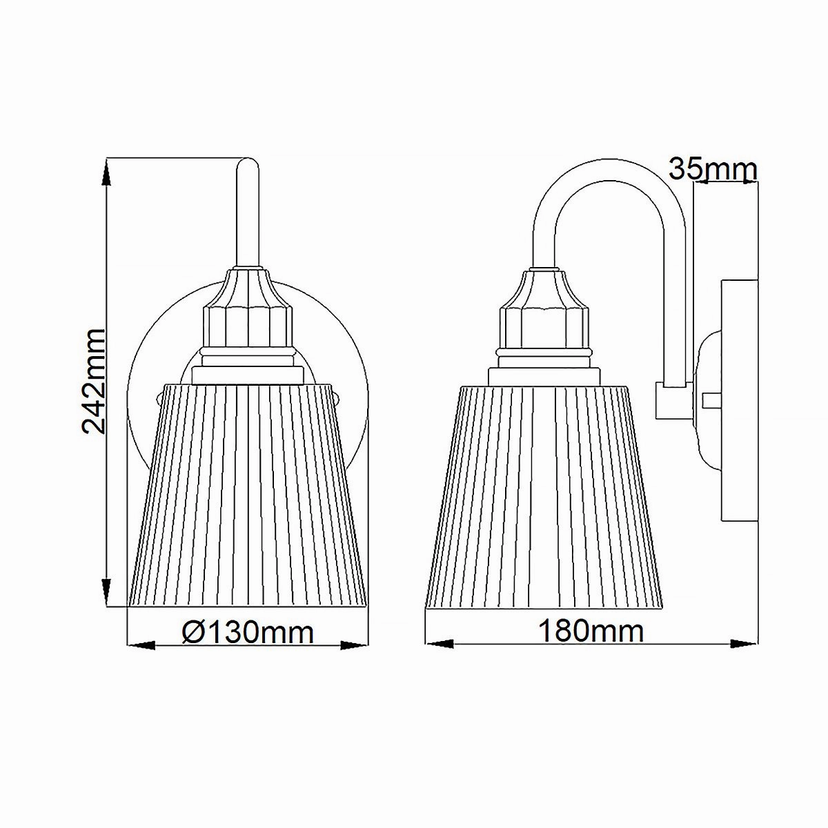 Addison Polished Chrome Bathroom Wall Light