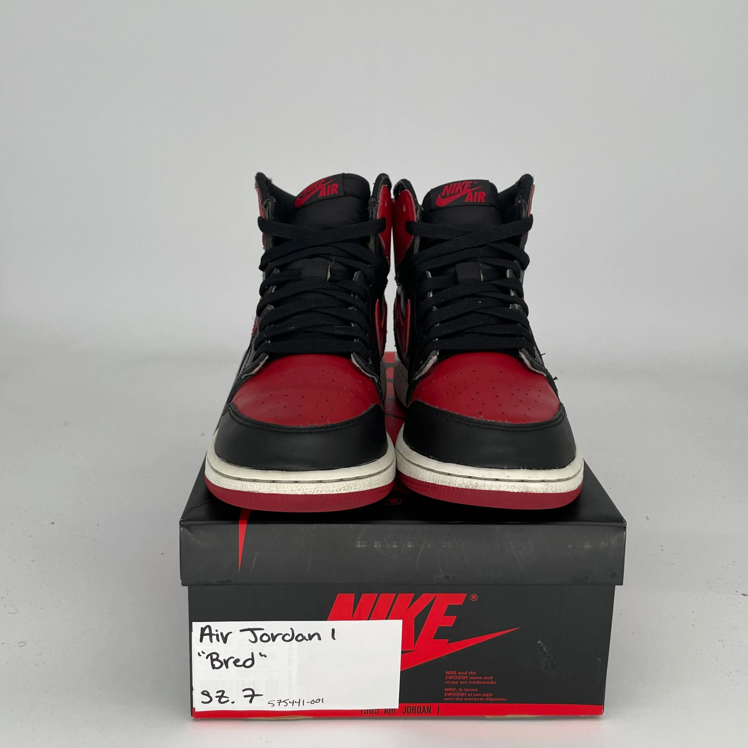 AIR JORDAN 1 BRED SIZE 7Y 575441-001