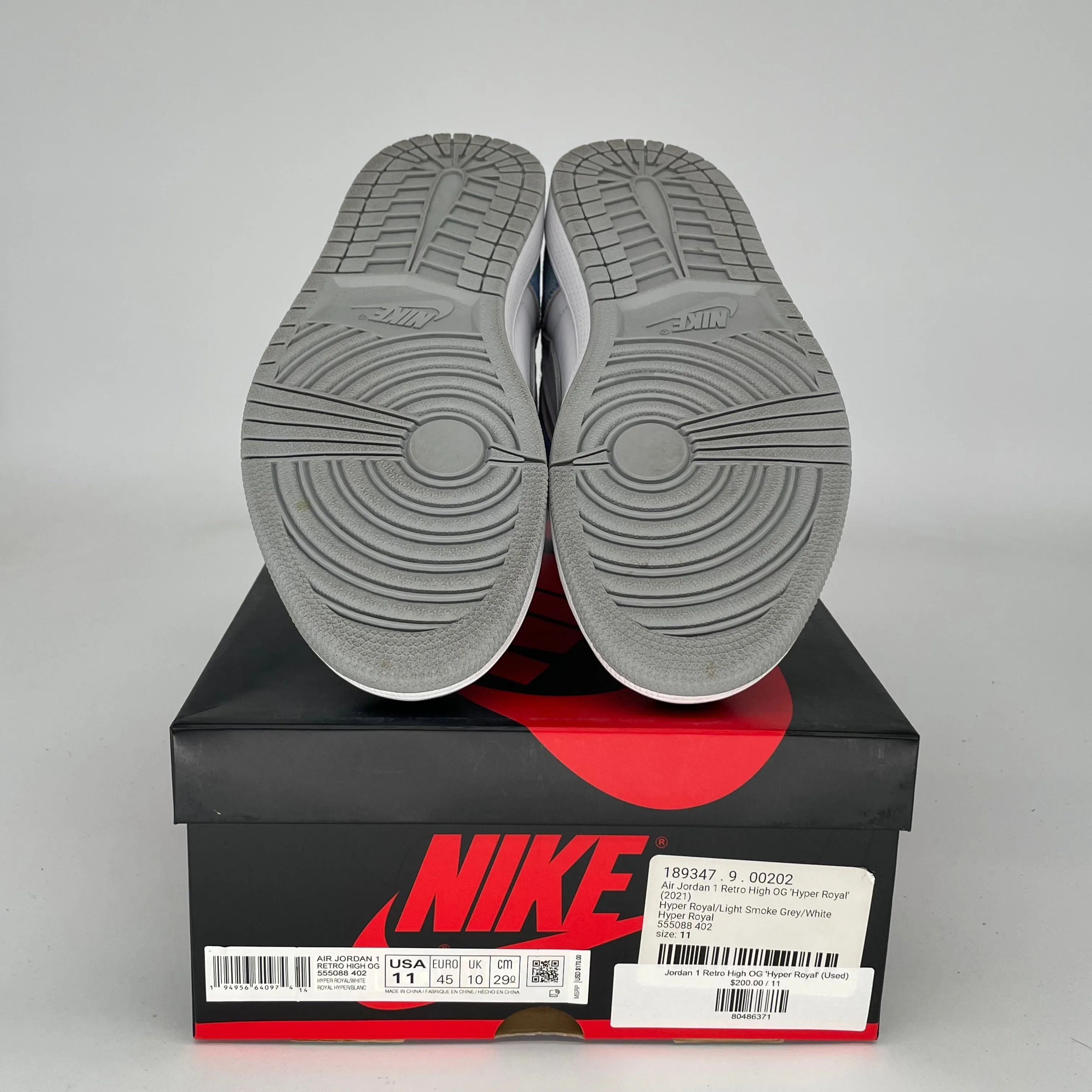 AIR JORDAN 1 HYPER ROYAL SIZE 11 555088-402