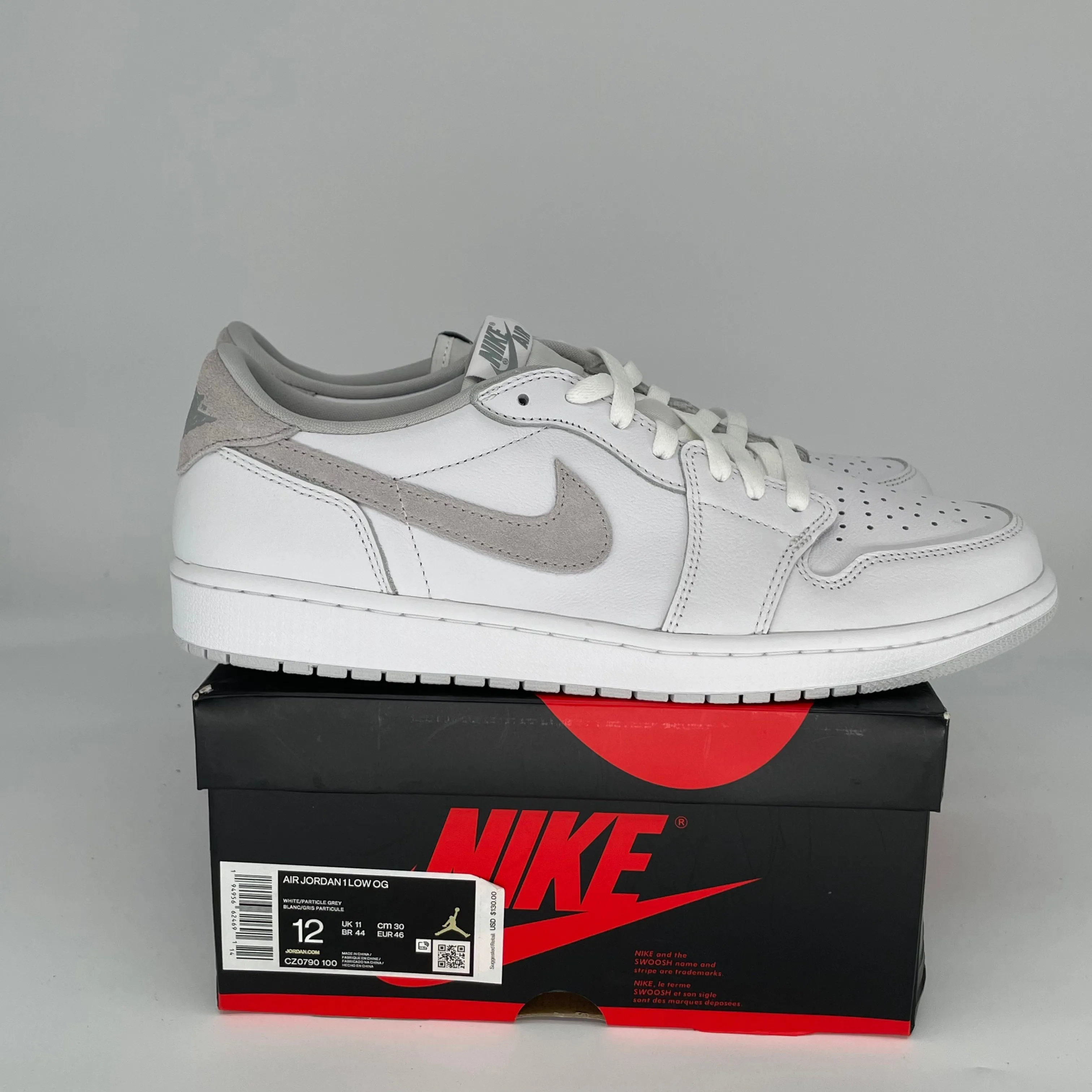 AIR JORDAN 1 LOW NEUTRAL GREY SIZE 12 CZ0790-100