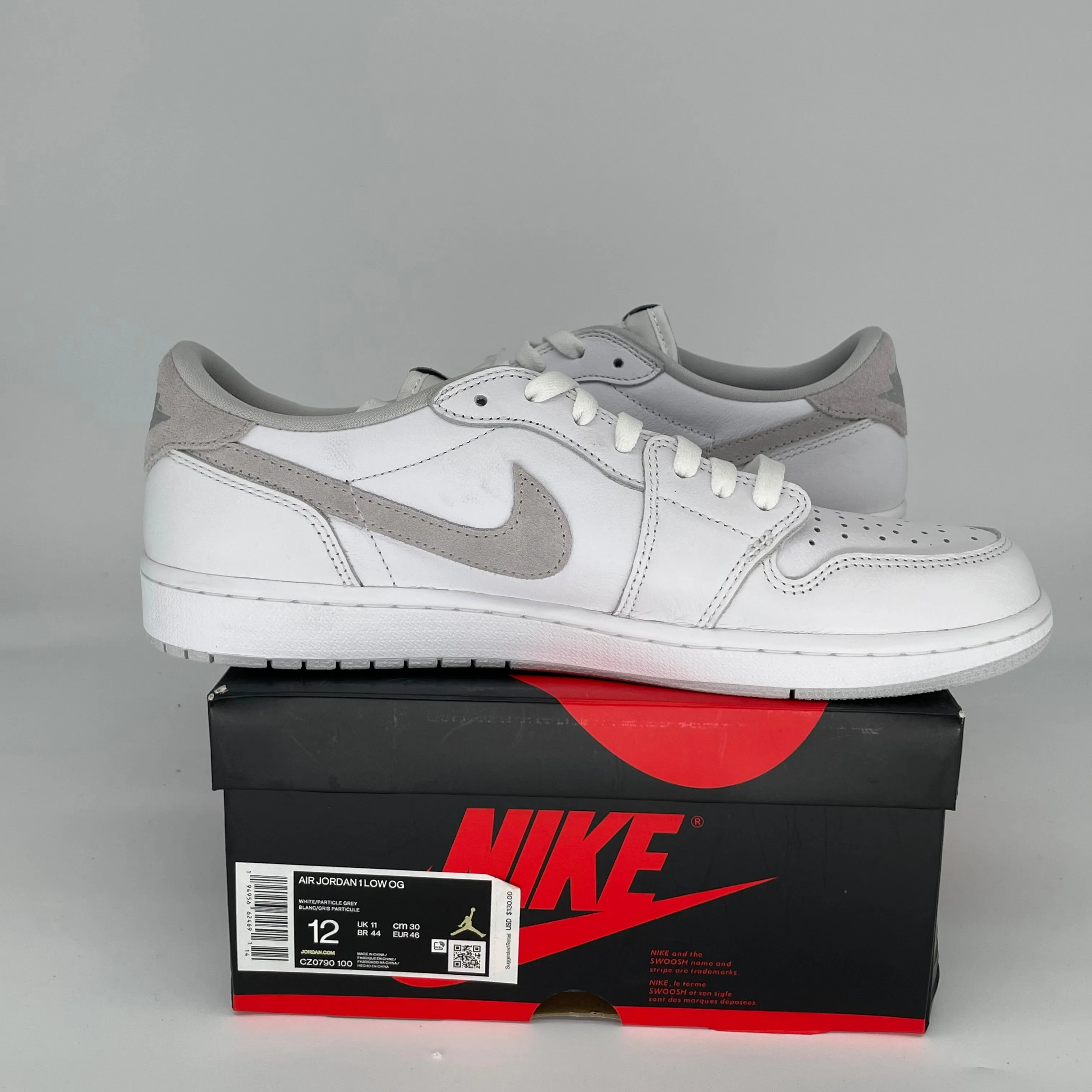 AIR JORDAN 1 LOW NEUTRAL GREY SIZE 12 CZ0790-100