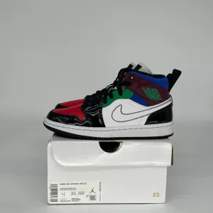 AIR JORDAN 1 MID BLACK WHITE MULTI-COLOR W SIZE 4/5.5W DB5454-001