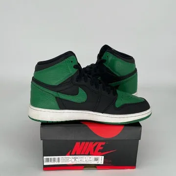 AIR JORDAN 1 PINE GREEN BLACK SIZE 7Y 575441-030