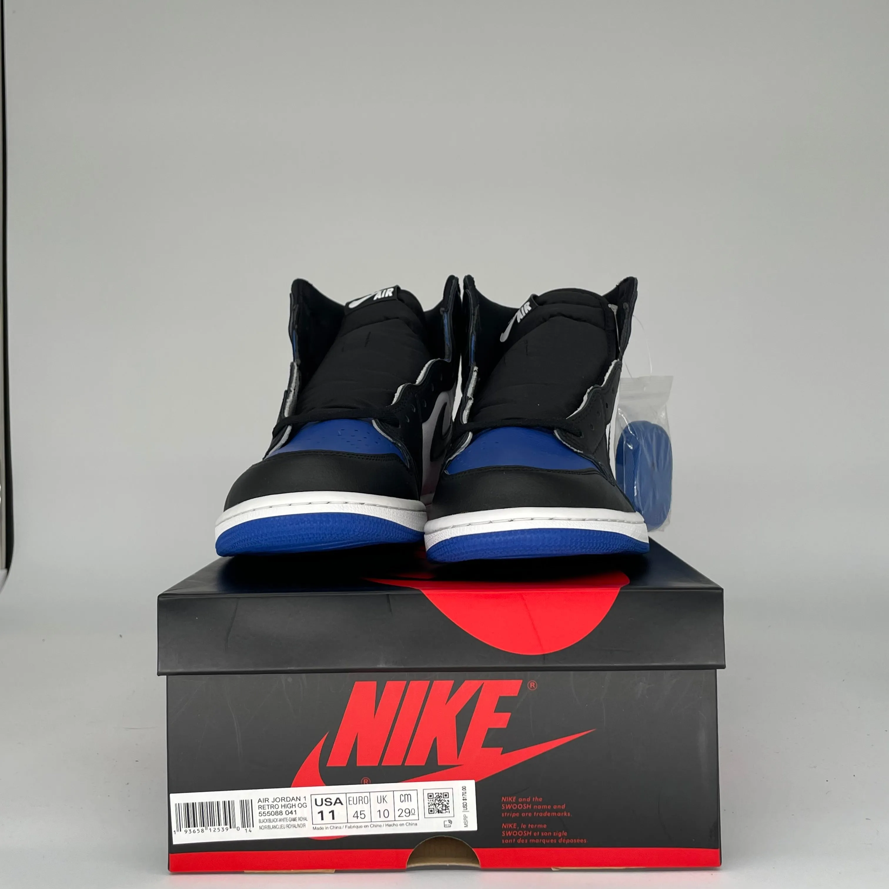 AIR JORDAN 1 ROYAL TOE SIZE 11 555088-041