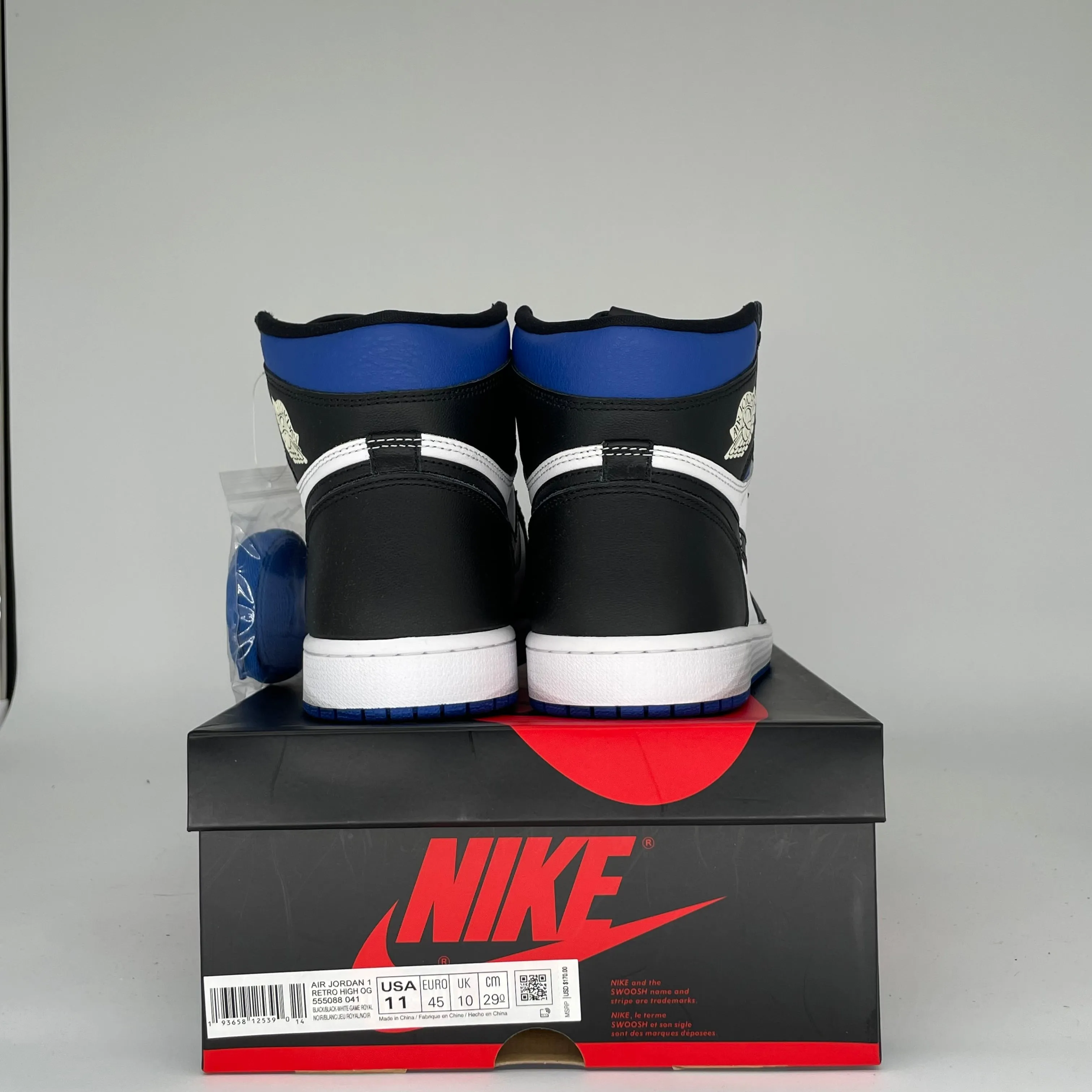 AIR JORDAN 1 ROYAL TOE SIZE 11 555088-041