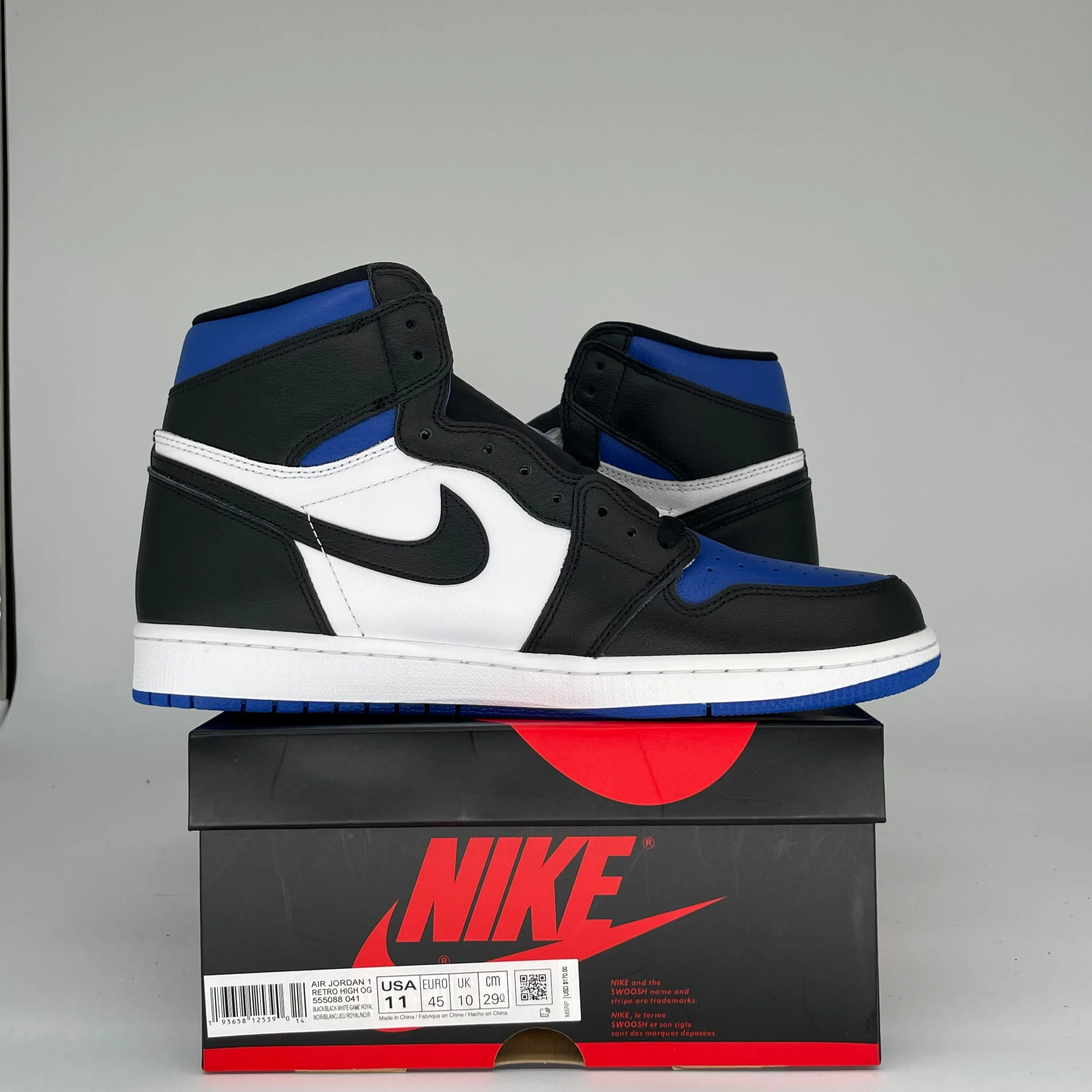 AIR JORDAN 1 ROYAL TOE SIZE 11 555088-041
