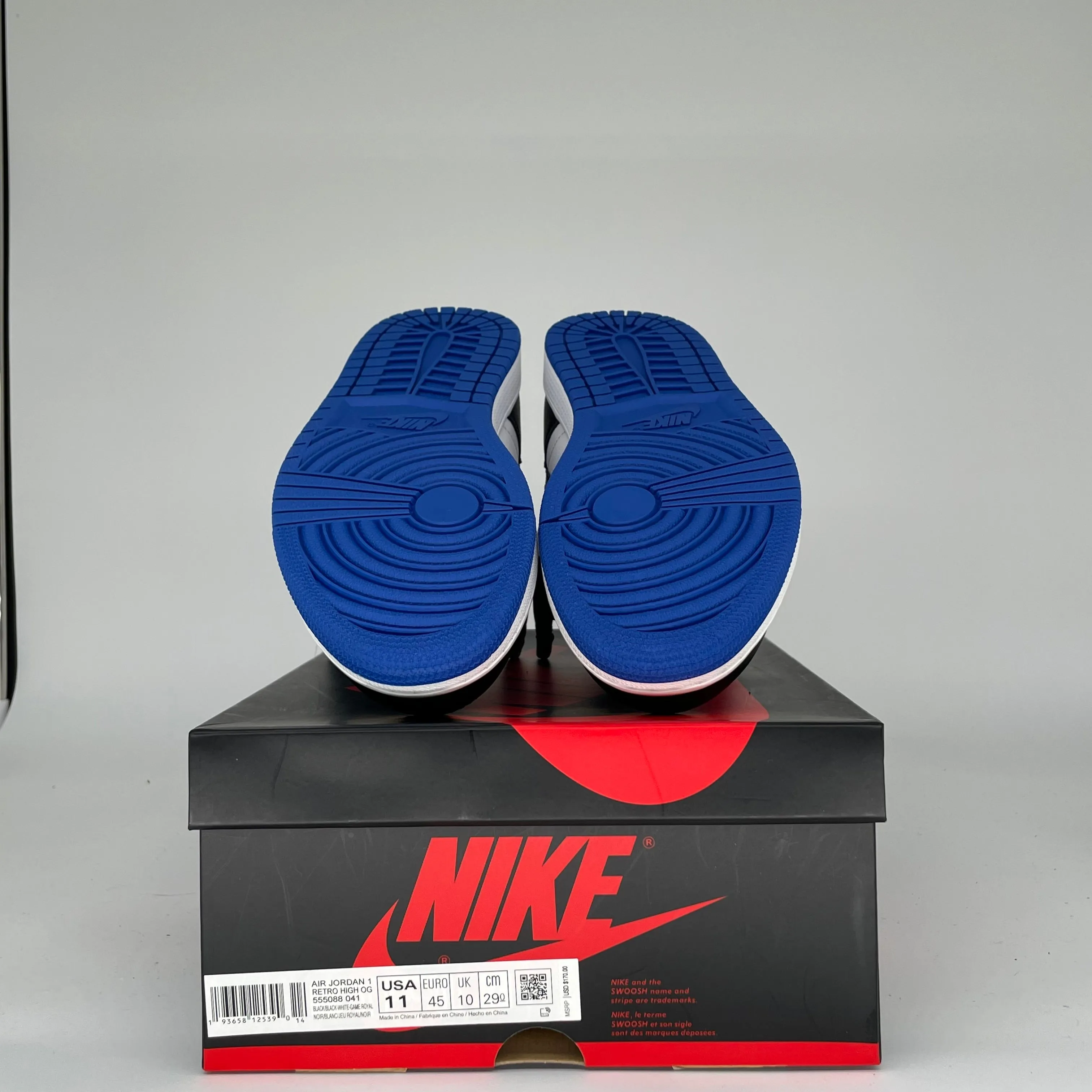 AIR JORDAN 1 ROYAL TOE SIZE 11 555088-041