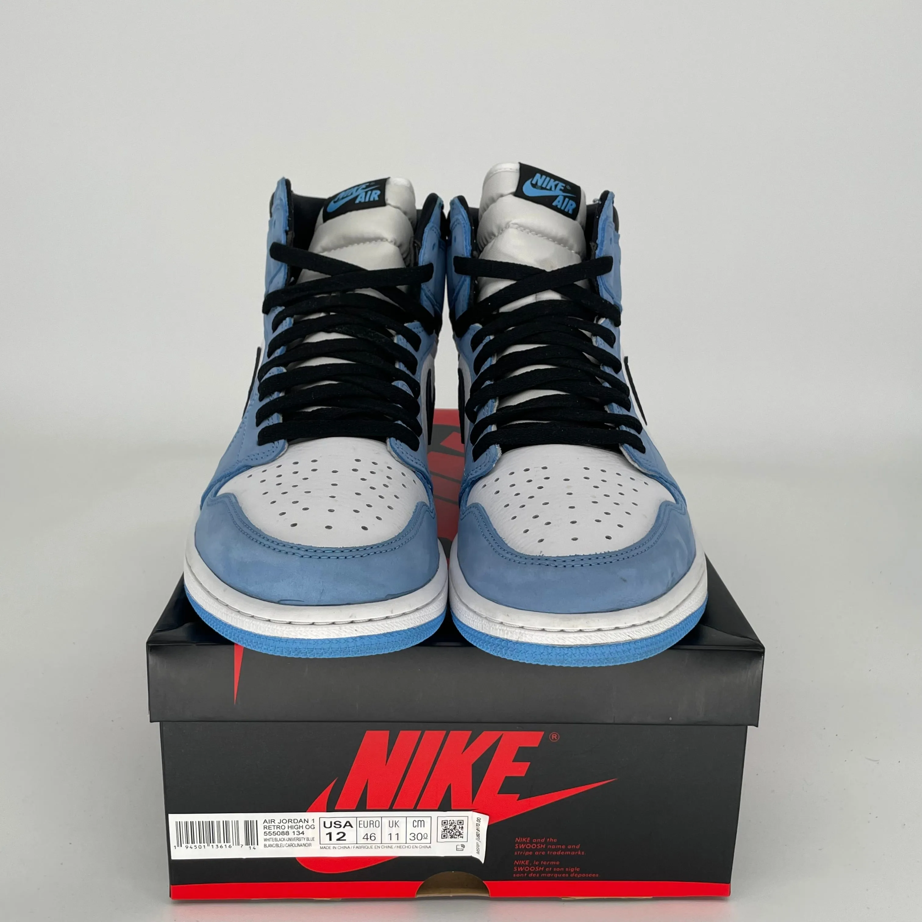 AIR JORDAN 1 UNIVERSITY BLUE SIZE 12 555088-134