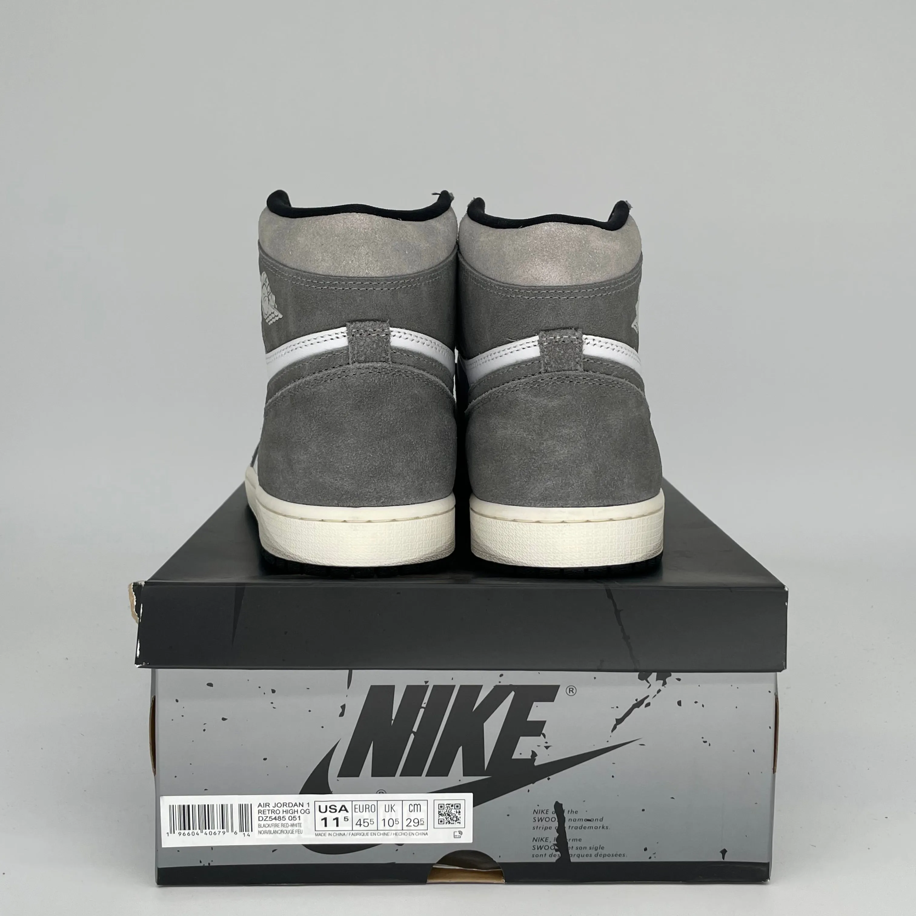 AIR JORDAN 1 WASHED BLACK SIZE 11.5 DZ5485-051