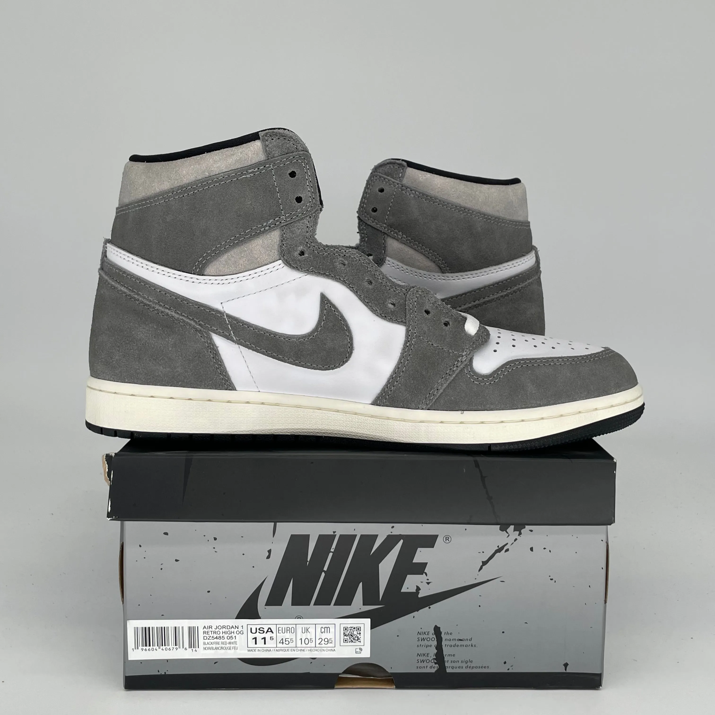 AIR JORDAN 1 WASHED BLACK SIZE 11.5 DZ5485-051