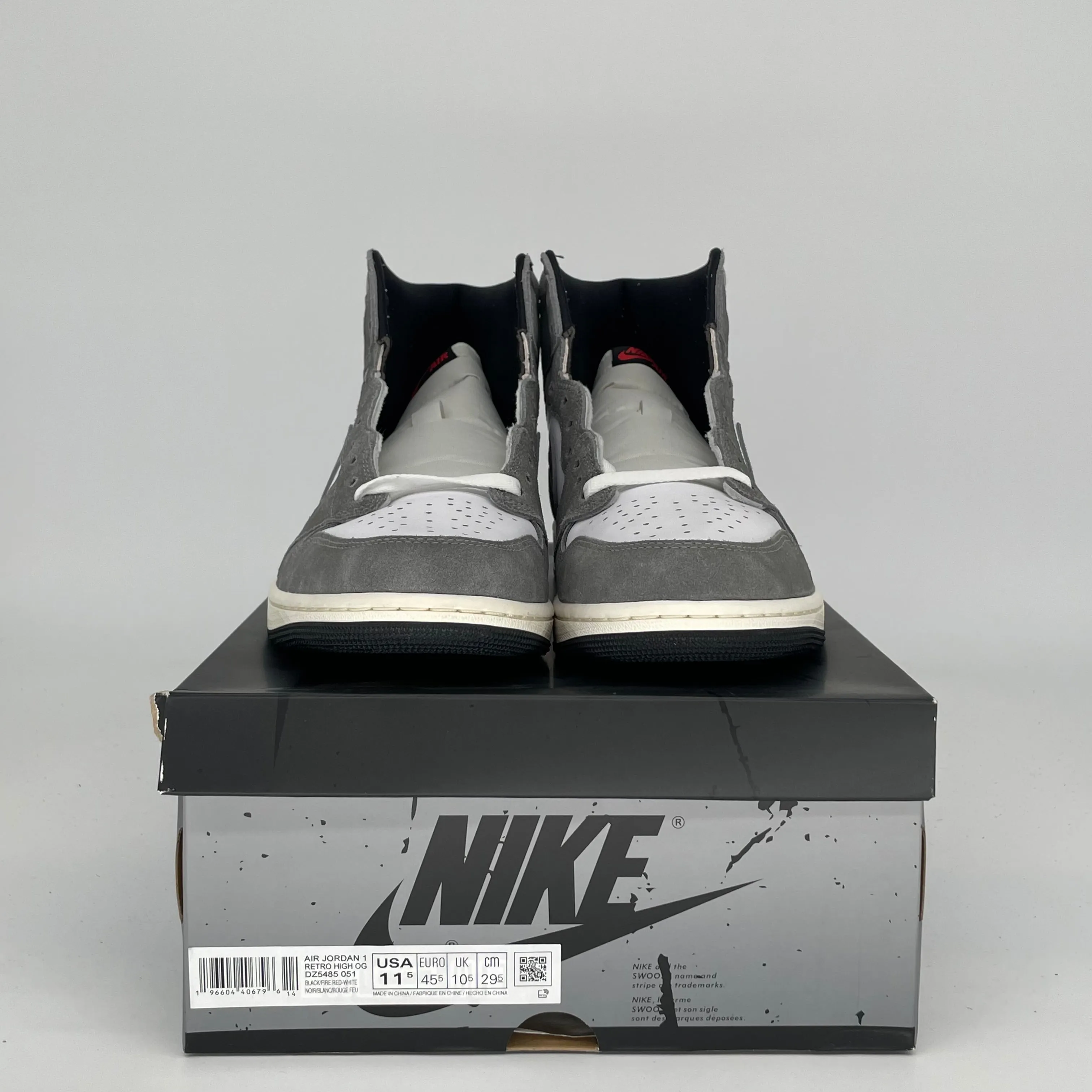 AIR JORDAN 1 WASHED BLACK SIZE 11.5 DZ5485-051