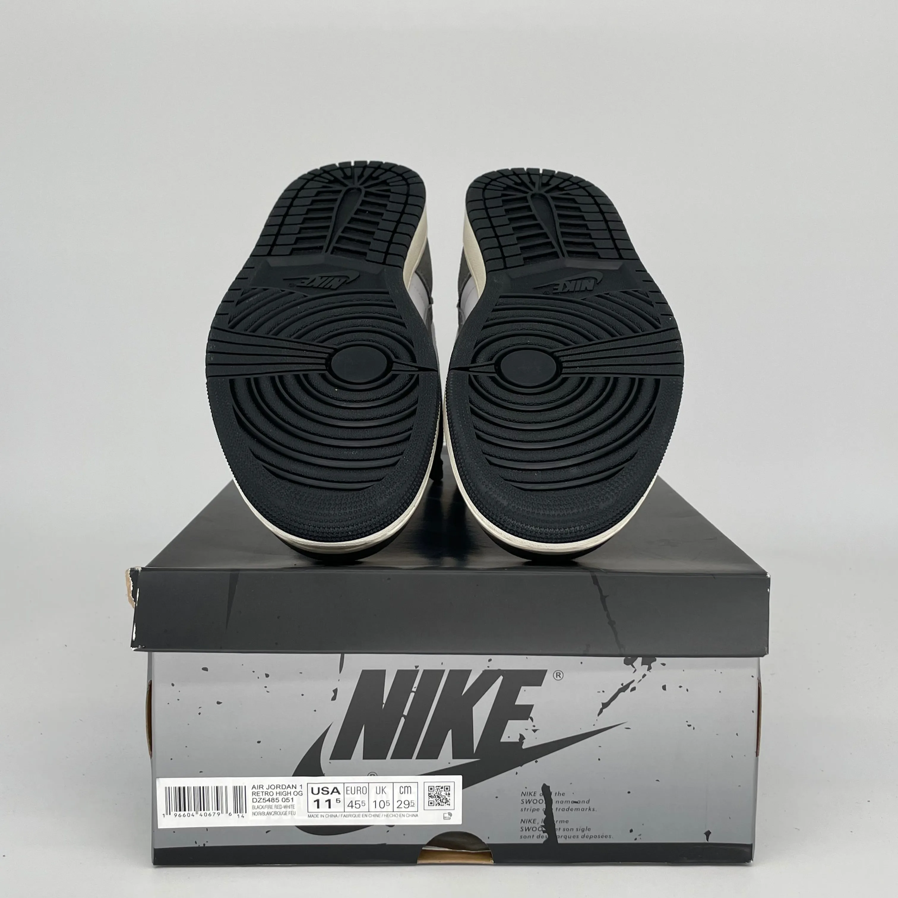 AIR JORDAN 1 WASHED BLACK SIZE 11.5 DZ5485-051