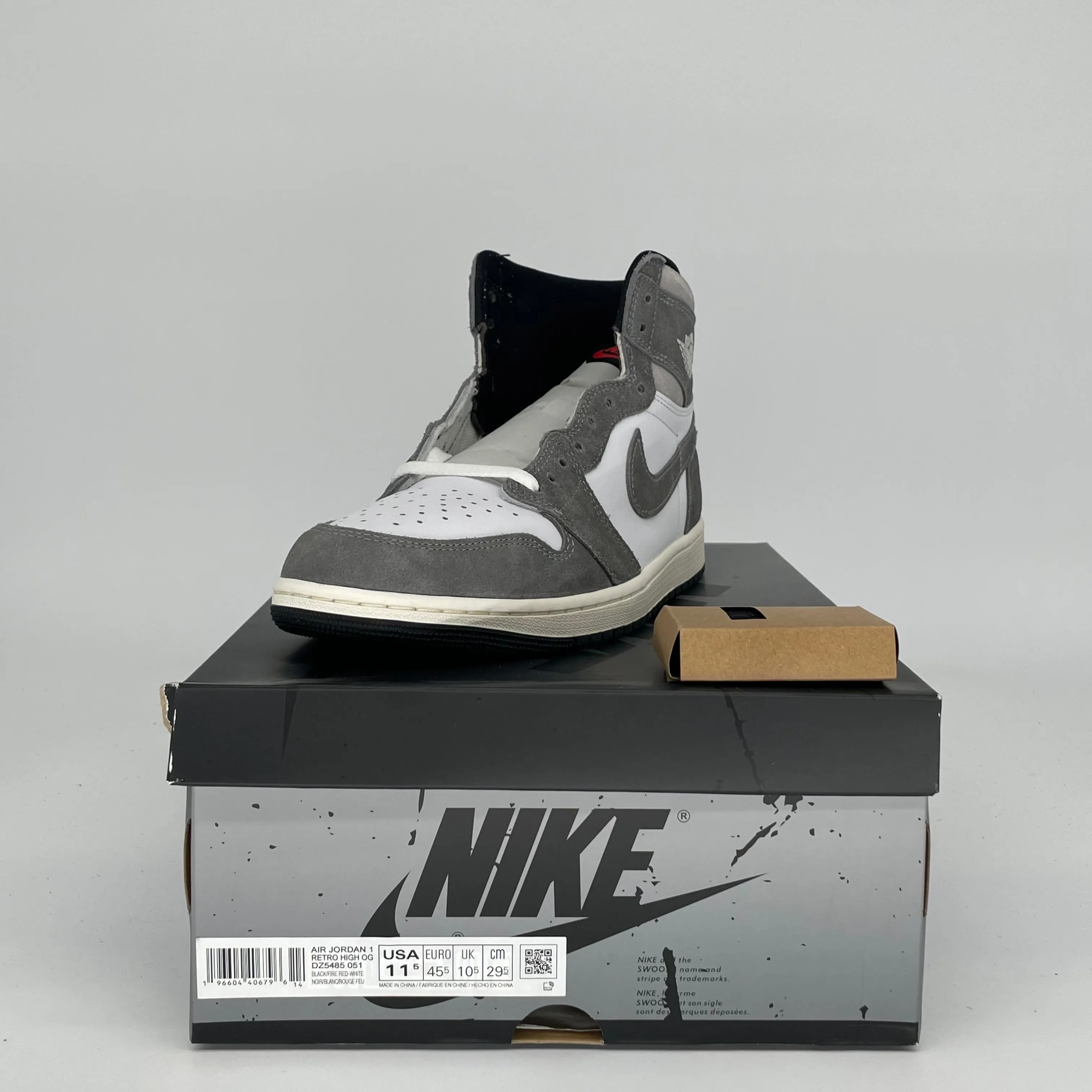 AIR JORDAN 1 WASHED BLACK SIZE 11.5 DZ5485-051