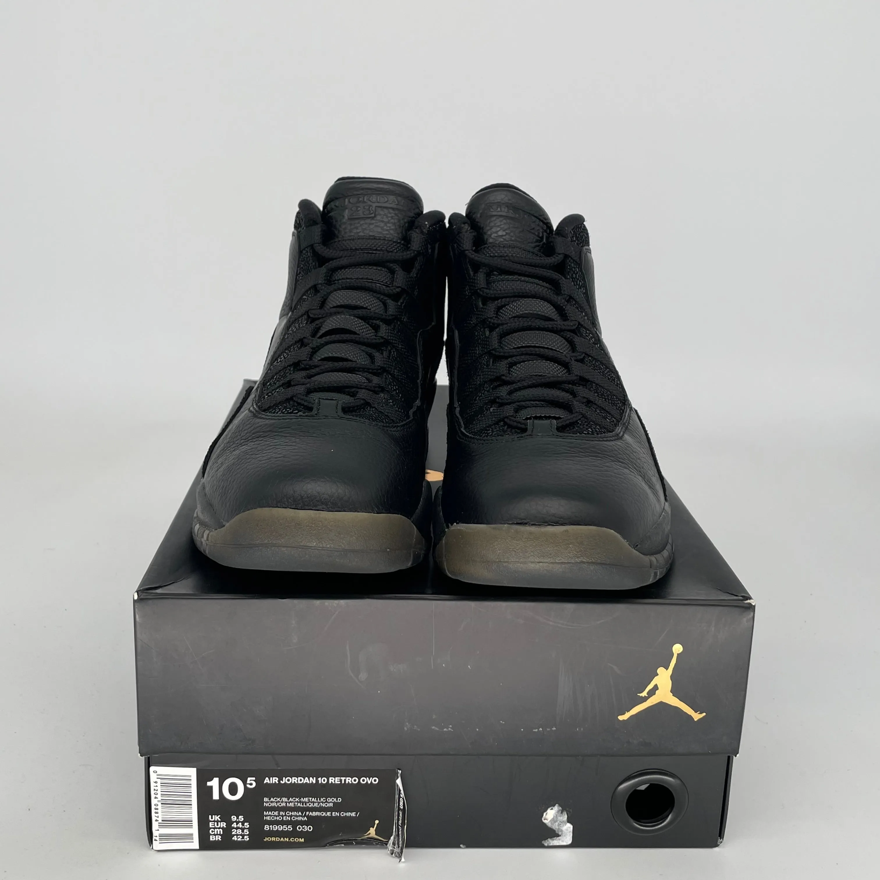 AIR JORDAN 10 DRAKE OVO BLACK SIZE 10.5 819955-030