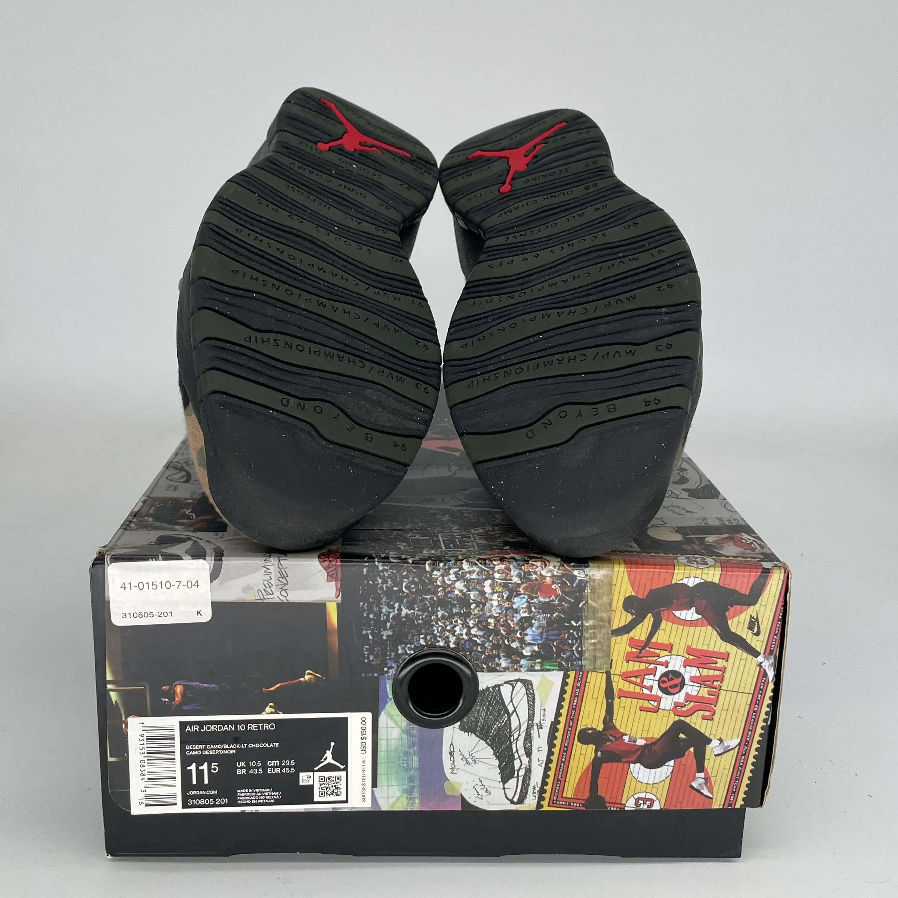 AIR JORDAN 10 WOODLAND CAMO SIZE 11.5 310805-201