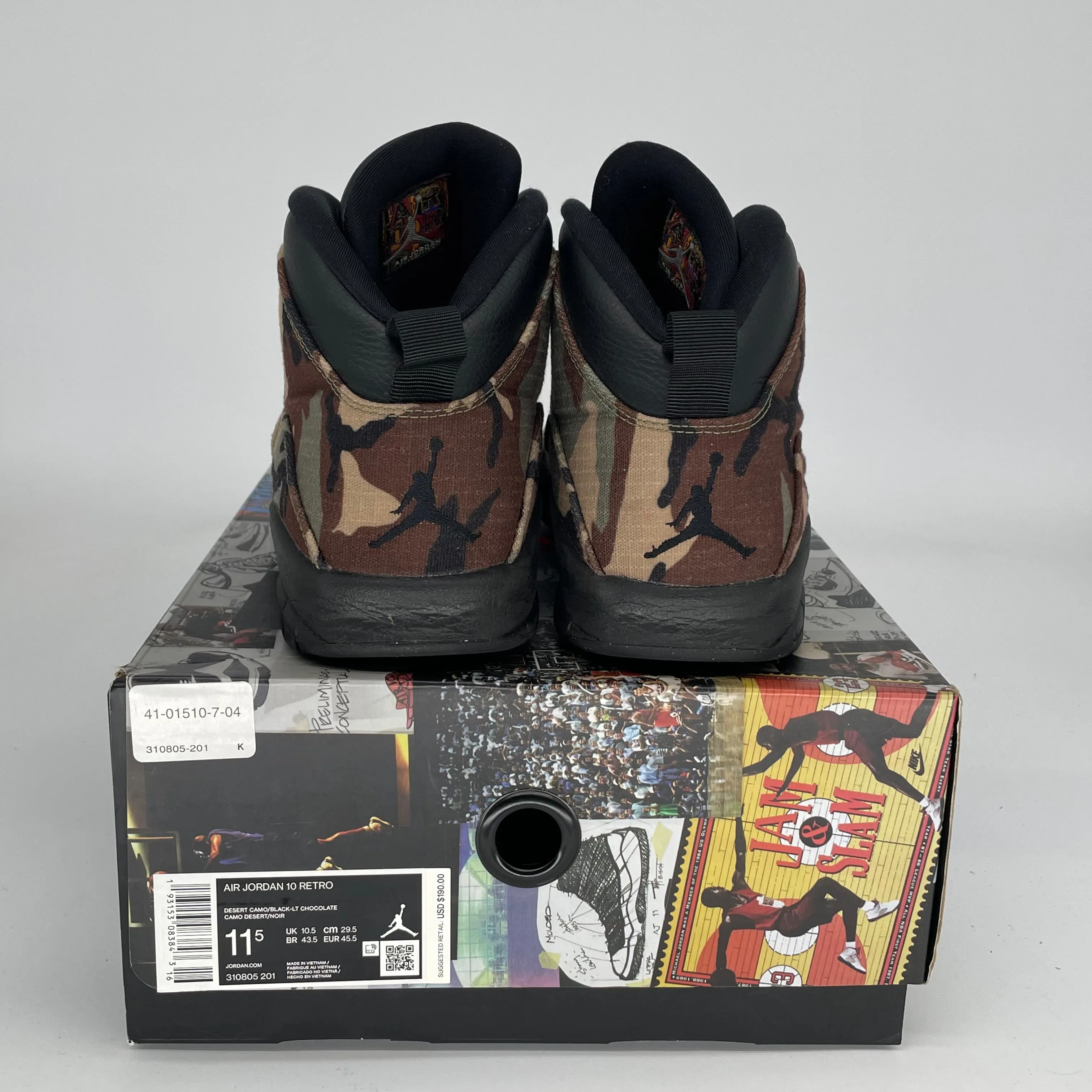 AIR JORDAN 10 WOODLAND CAMO SIZE 11.5 310805-201