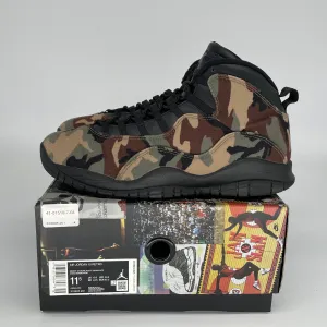 AIR JORDAN 10 WOODLAND CAMO SIZE 11.5 310805-201