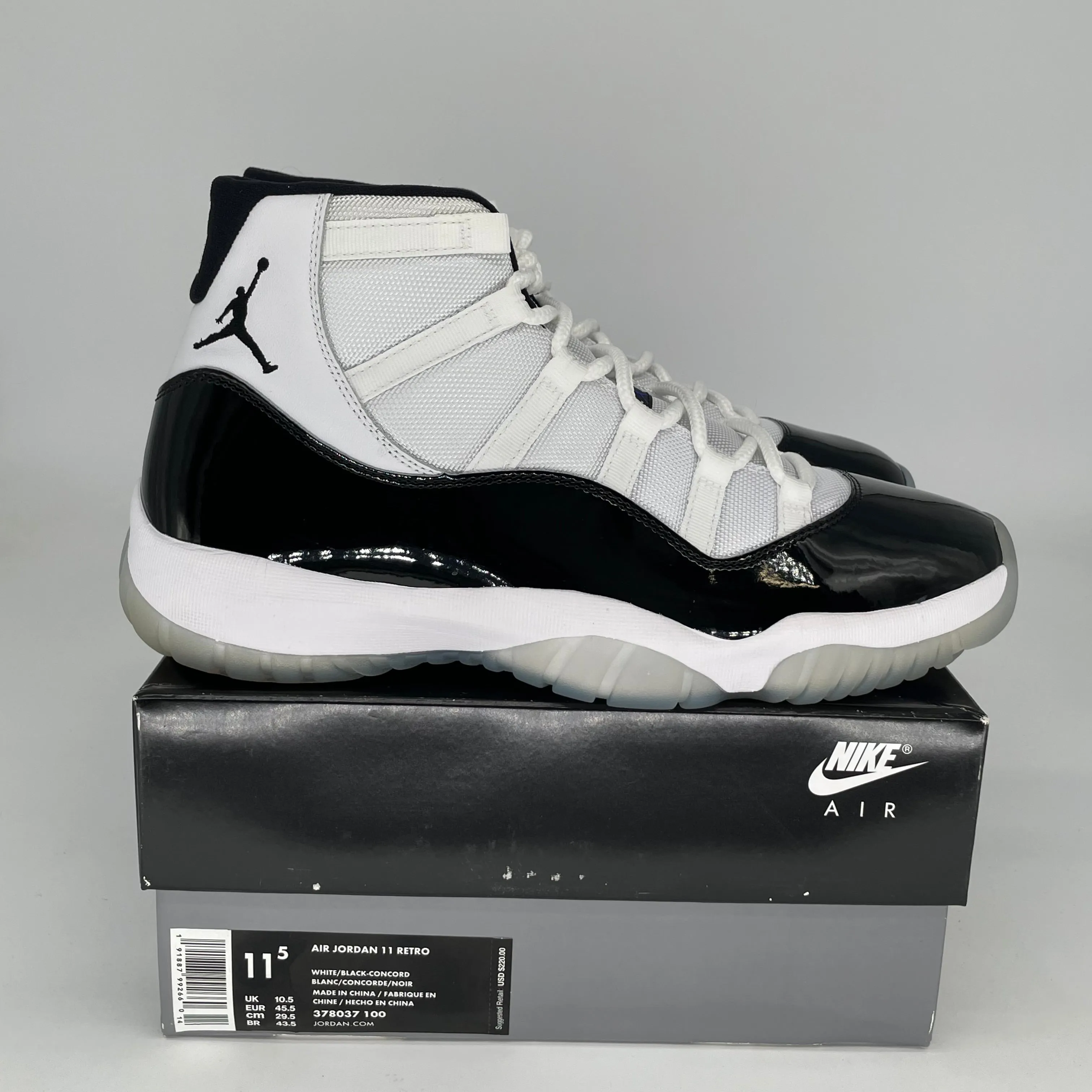 AIR JORDAN 11 CONCORD SIZE 11.5 378037-100