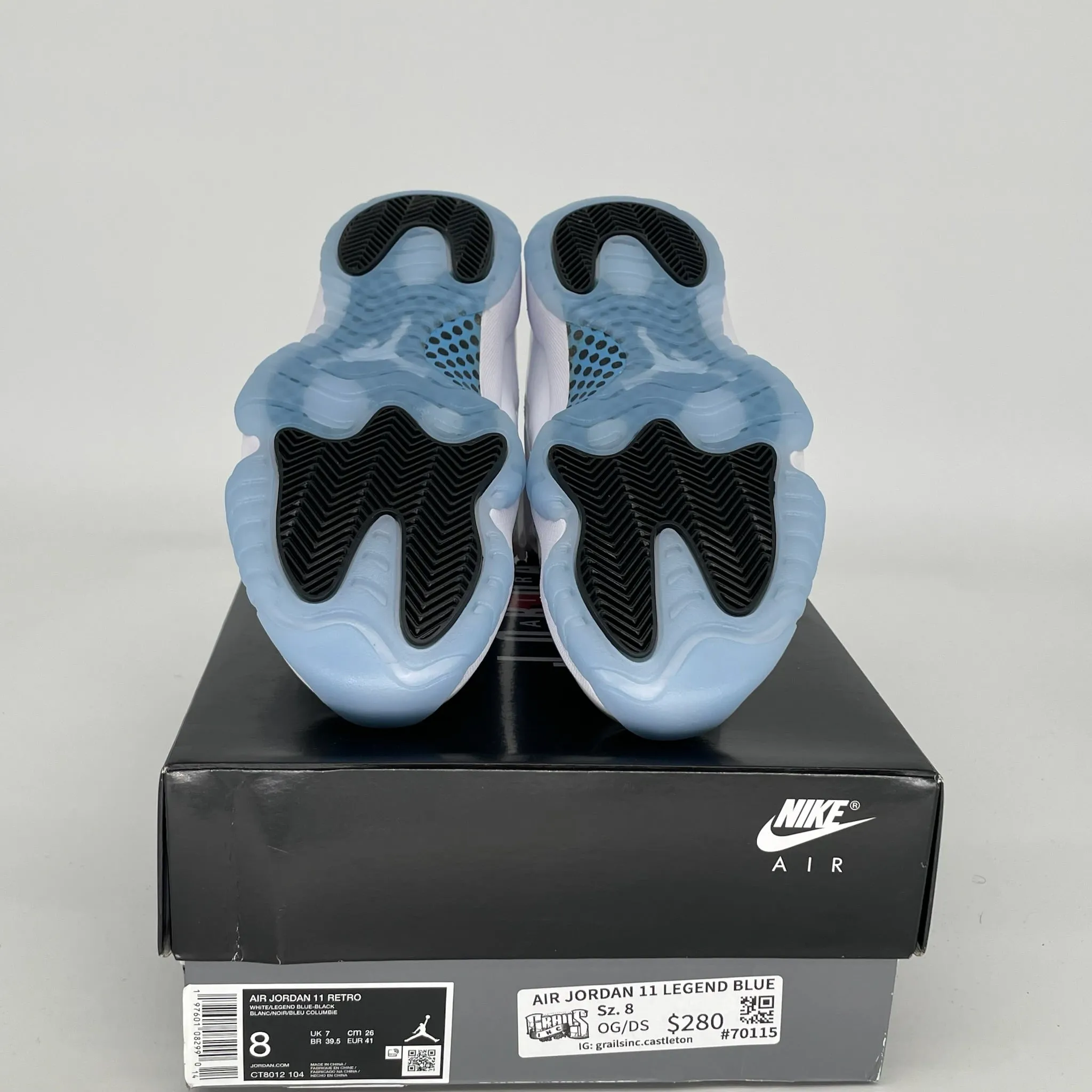 AIR JORDAN 11 LEGEND BLUE SIZE 8 CT8012-104