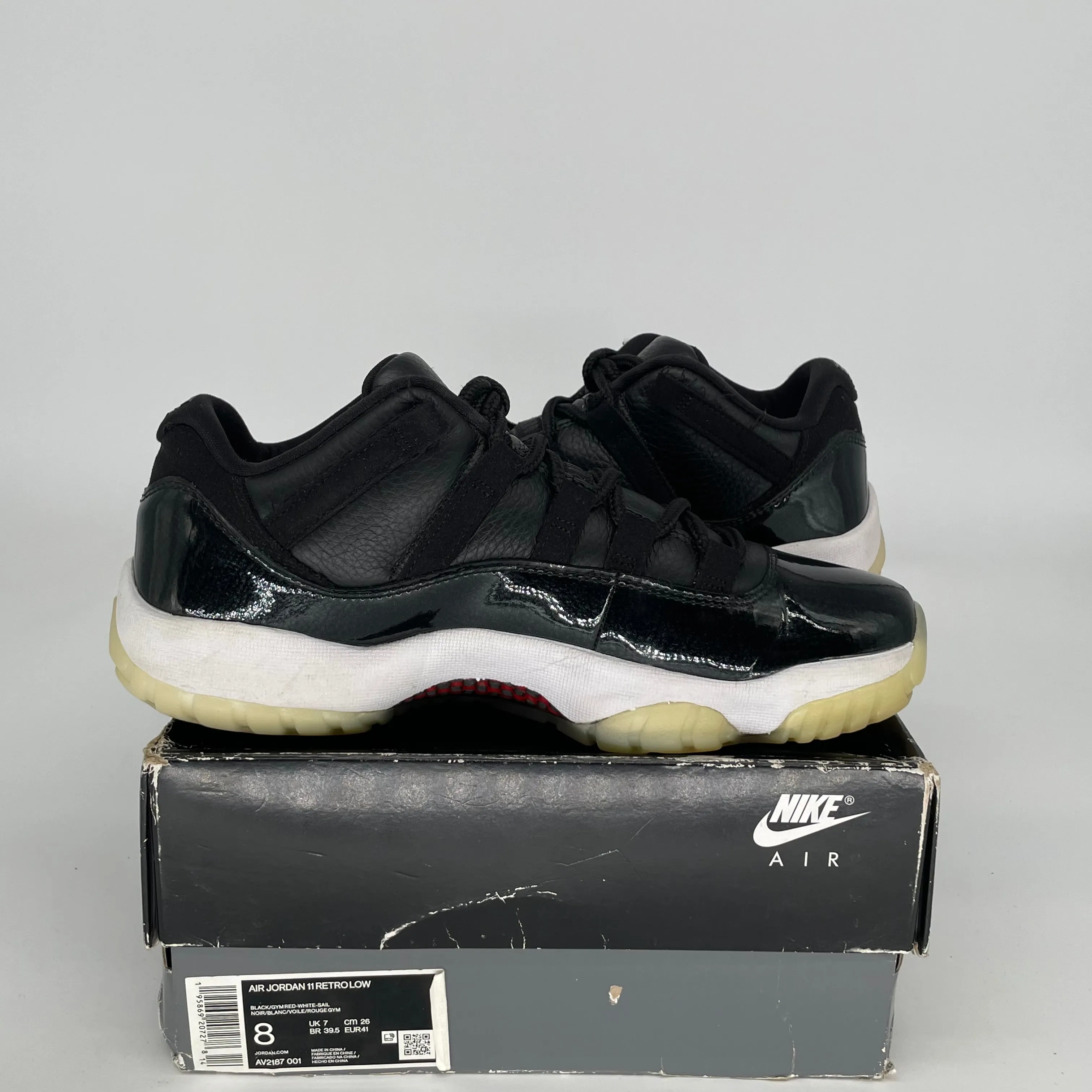 AIR JORDAN 11 LOW 72-10 SIZE 8 AV2187-001