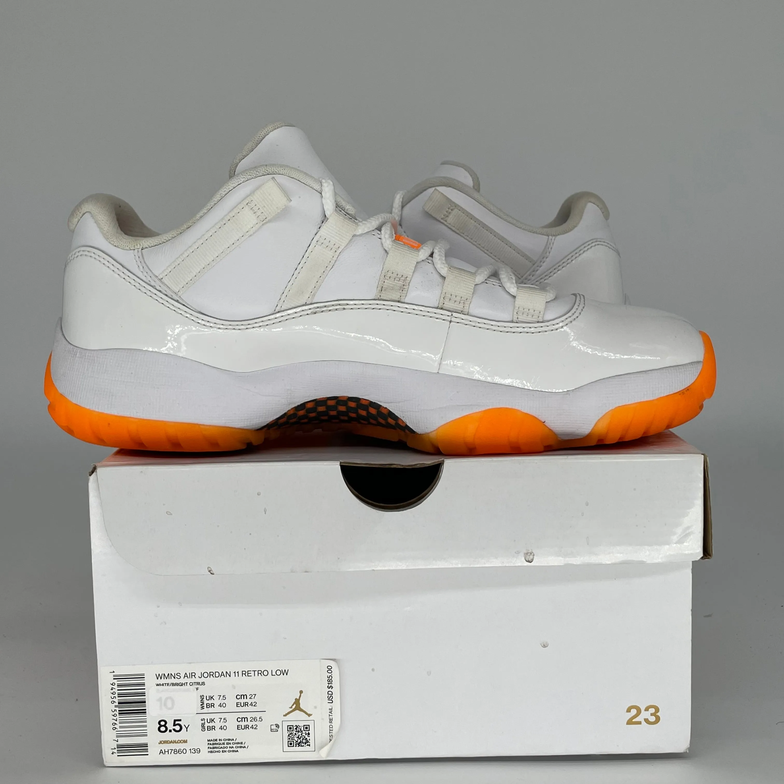 AIR JORDAN 11 LOW CITRUS W SIZE 8.5/10W AH7860-139