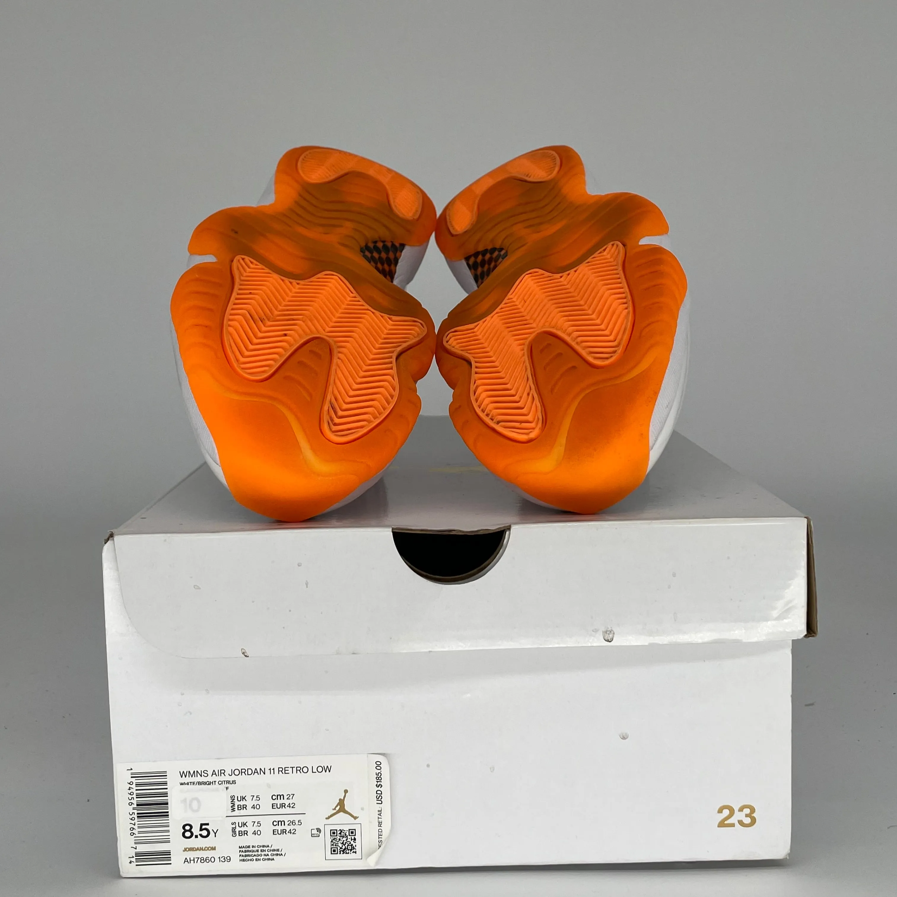 AIR JORDAN 11 LOW CITRUS W SIZE 8.5/10W AH7860-139