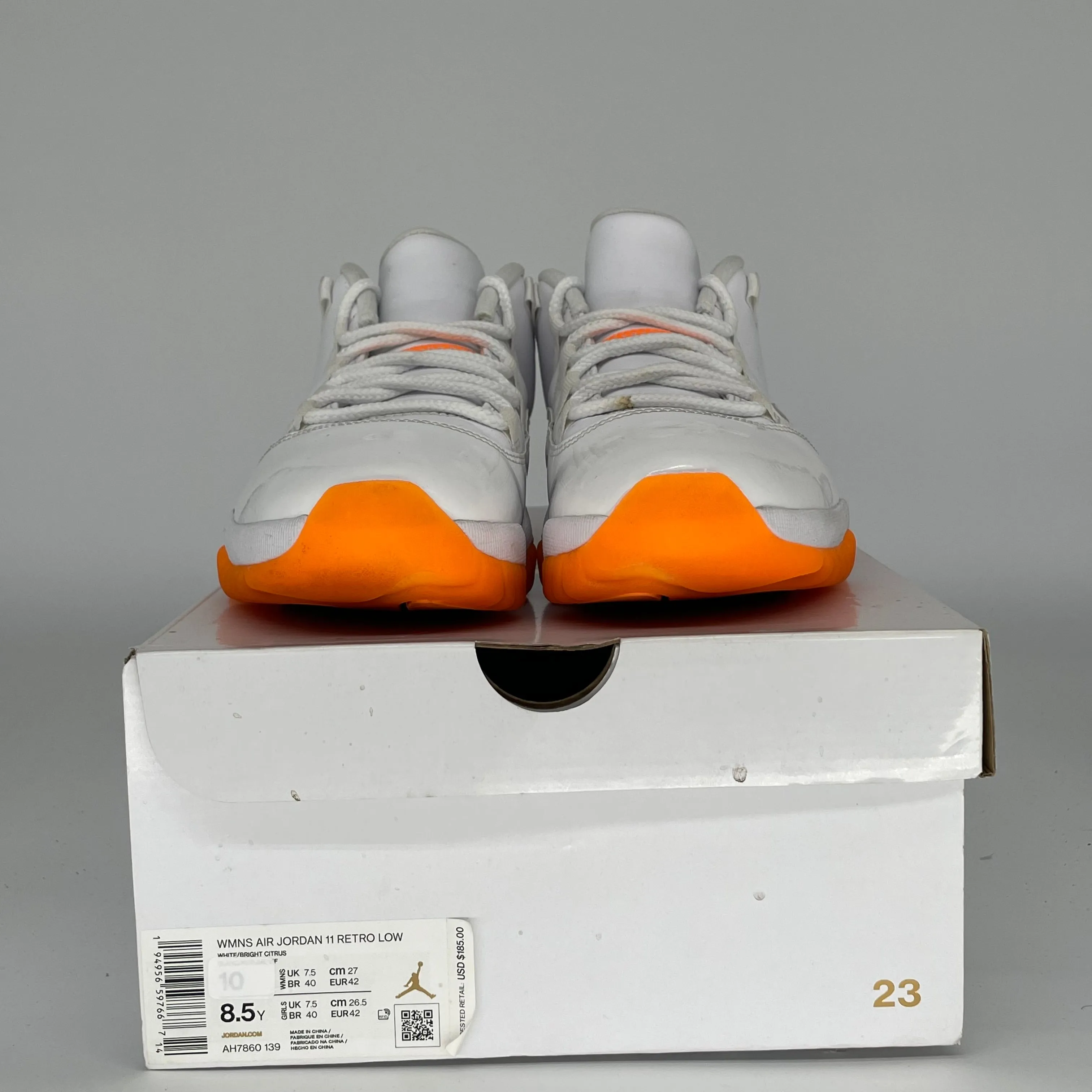 AIR JORDAN 11 LOW CITRUS W SIZE 8.5/10W AH7860-139