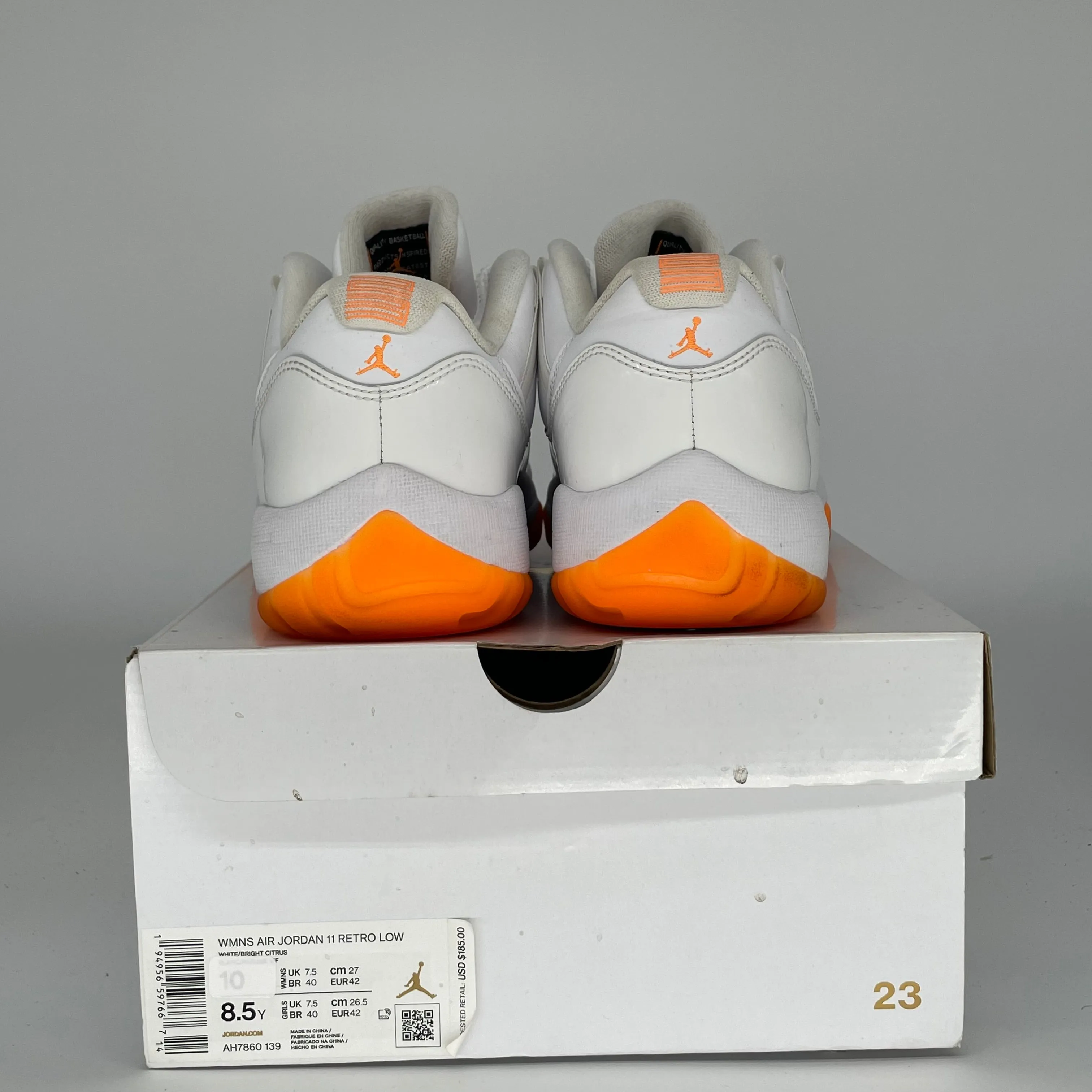 AIR JORDAN 11 LOW CITRUS W SIZE 8.5/10W AH7860-139