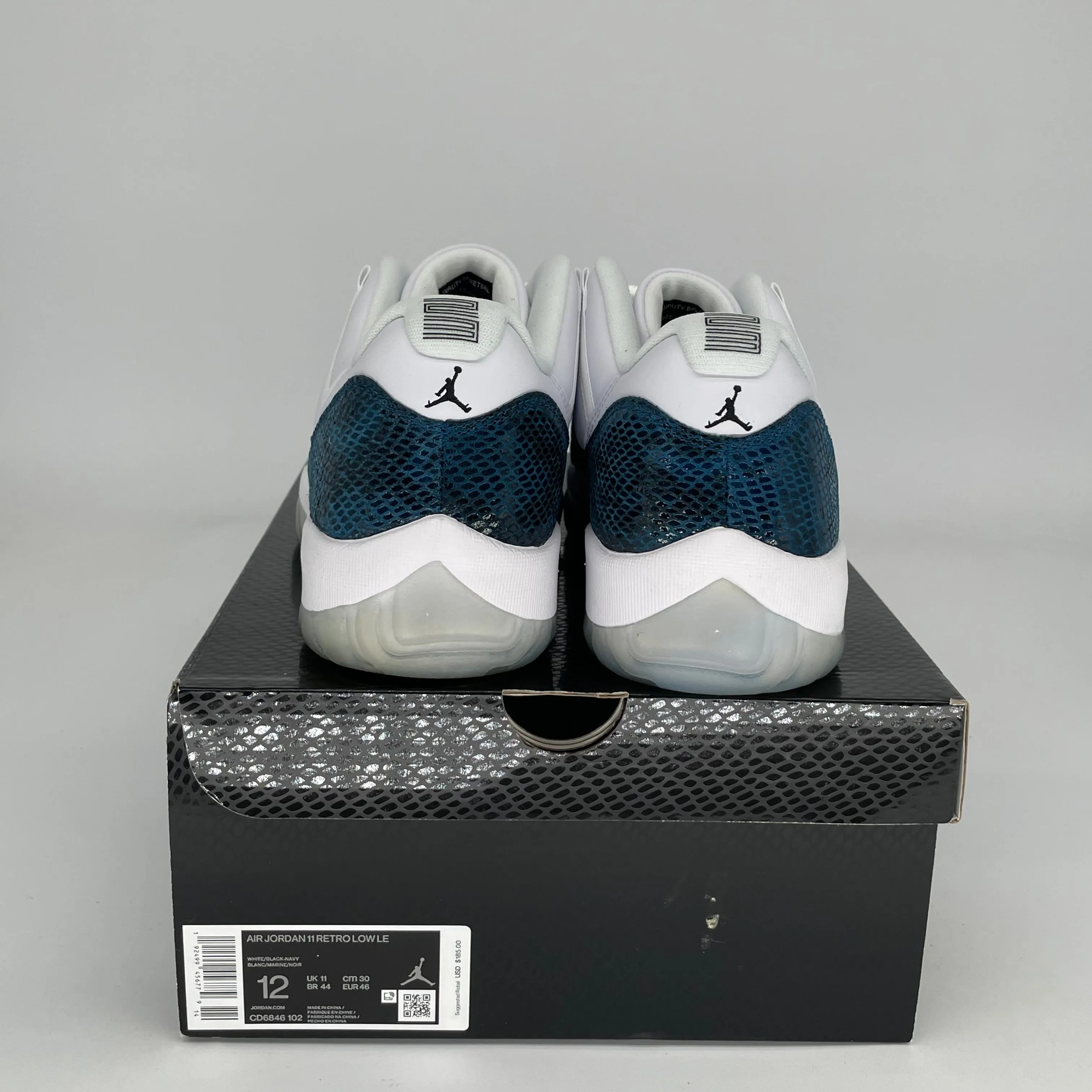 AIR JORDAN 11 LOW SNAKE NAVY SIZE 12 CD6846-102