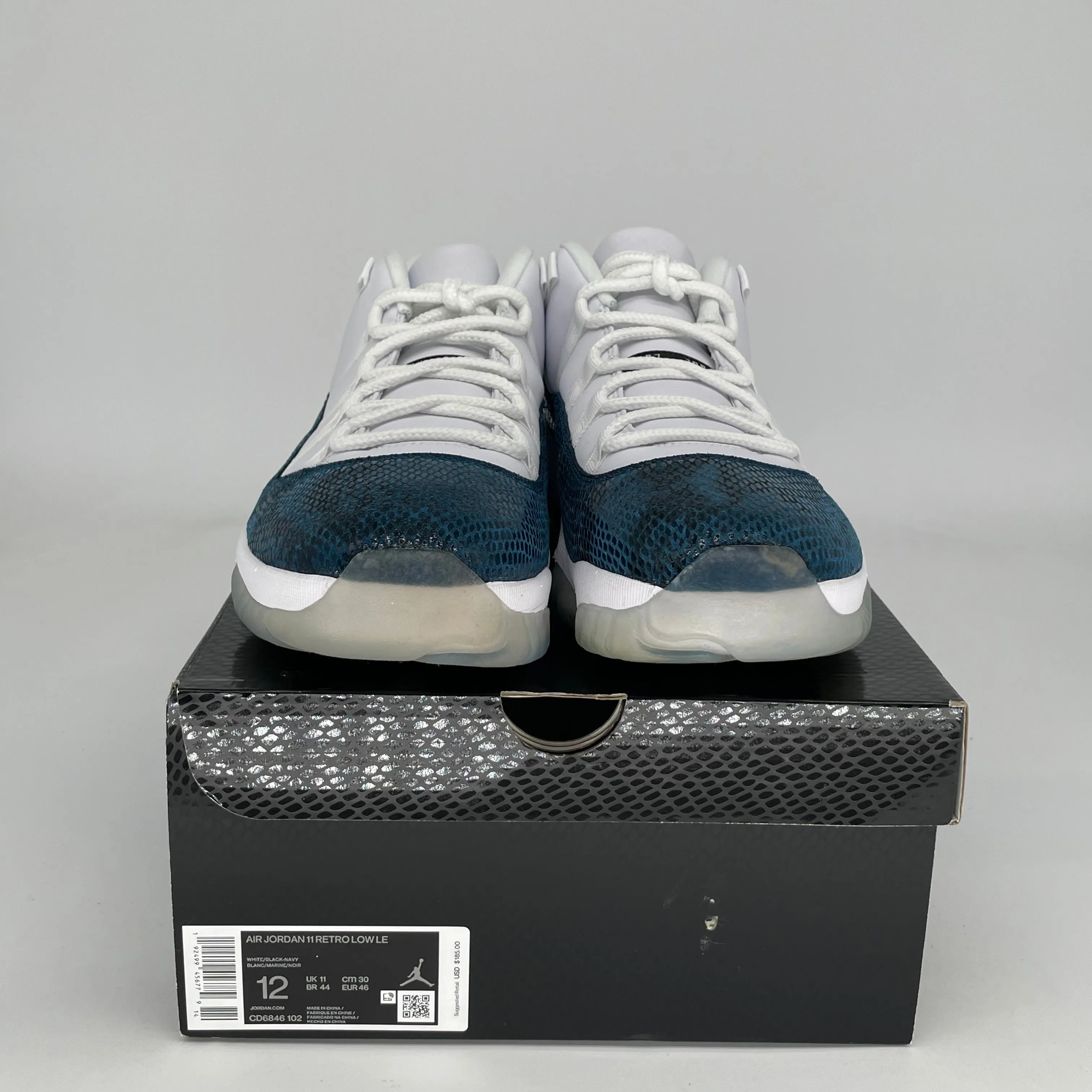 AIR JORDAN 11 LOW SNAKE NAVY SIZE 12 CD6846-102