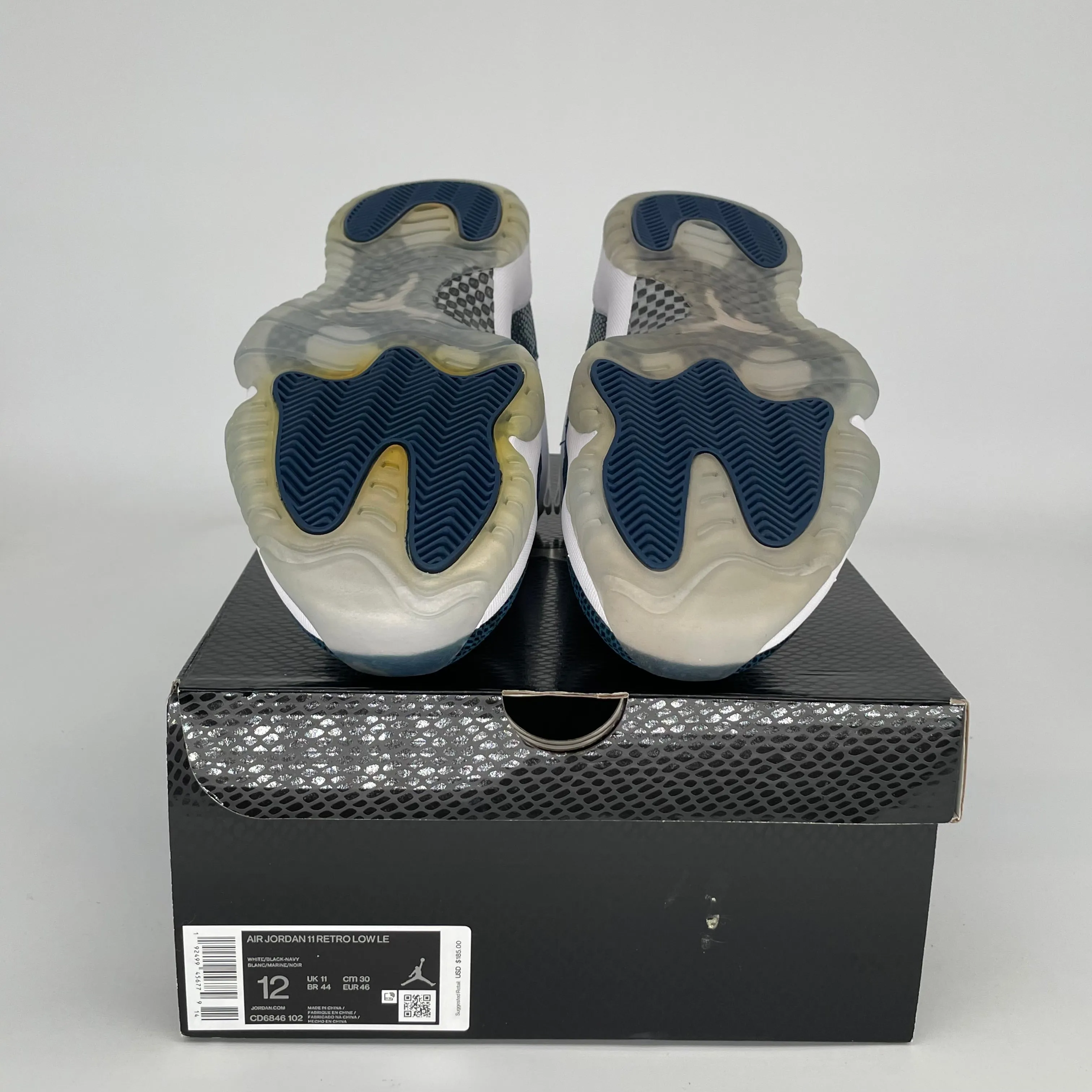 AIR JORDAN 11 LOW SNAKE NAVY SIZE 12 CD6846-102