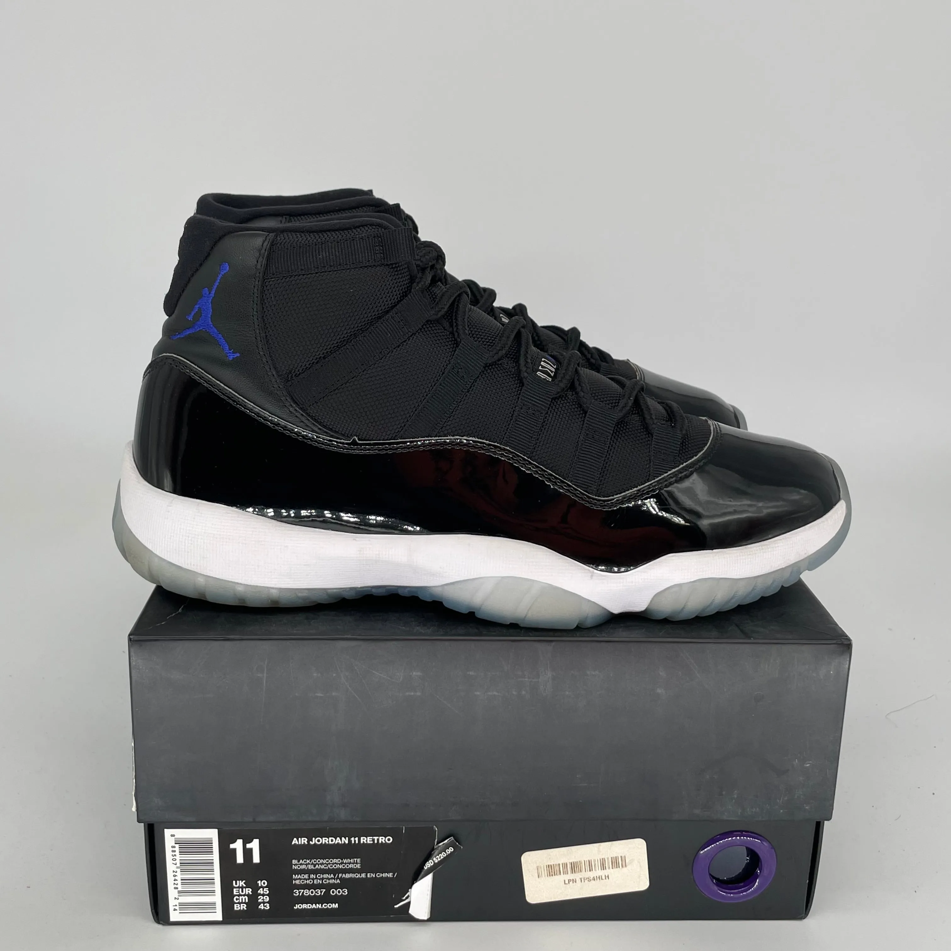 AIR JORDAN 11 SPACE JAM SIZE 11 378037-003