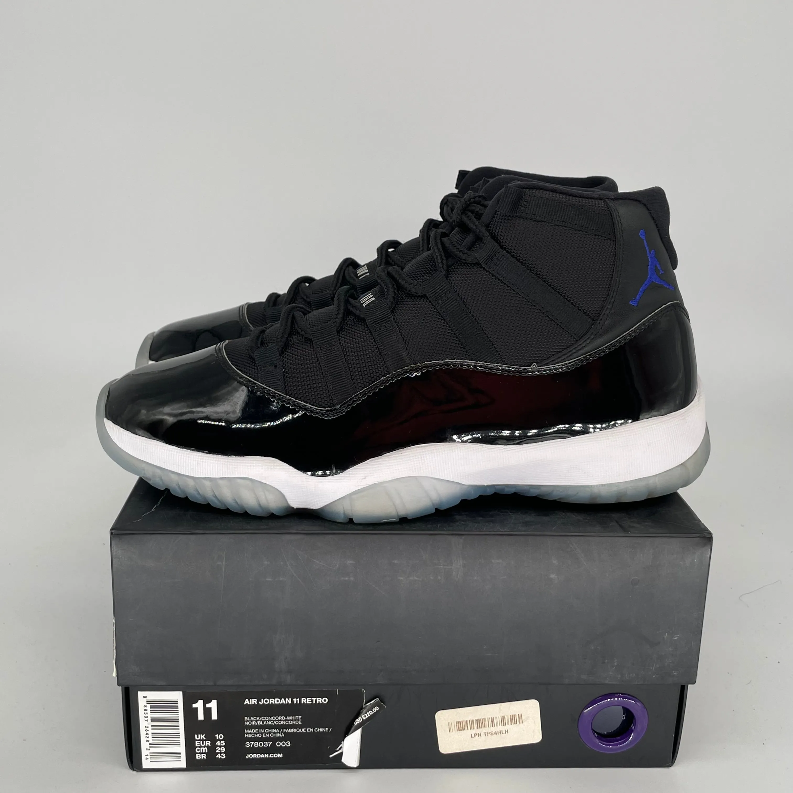AIR JORDAN 11 SPACE JAM SIZE 11 378037-003