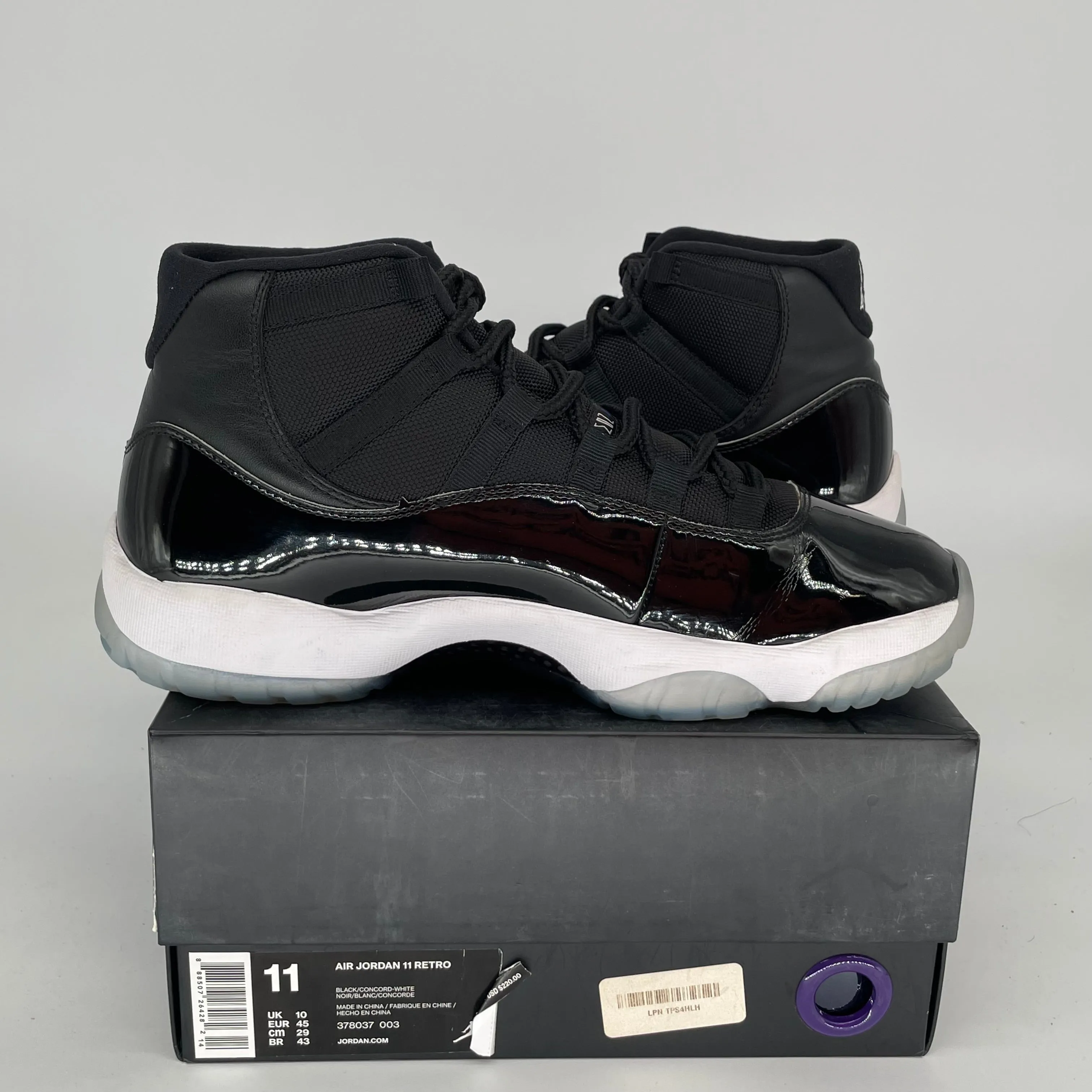 AIR JORDAN 11 SPACE JAM SIZE 11 378037-003