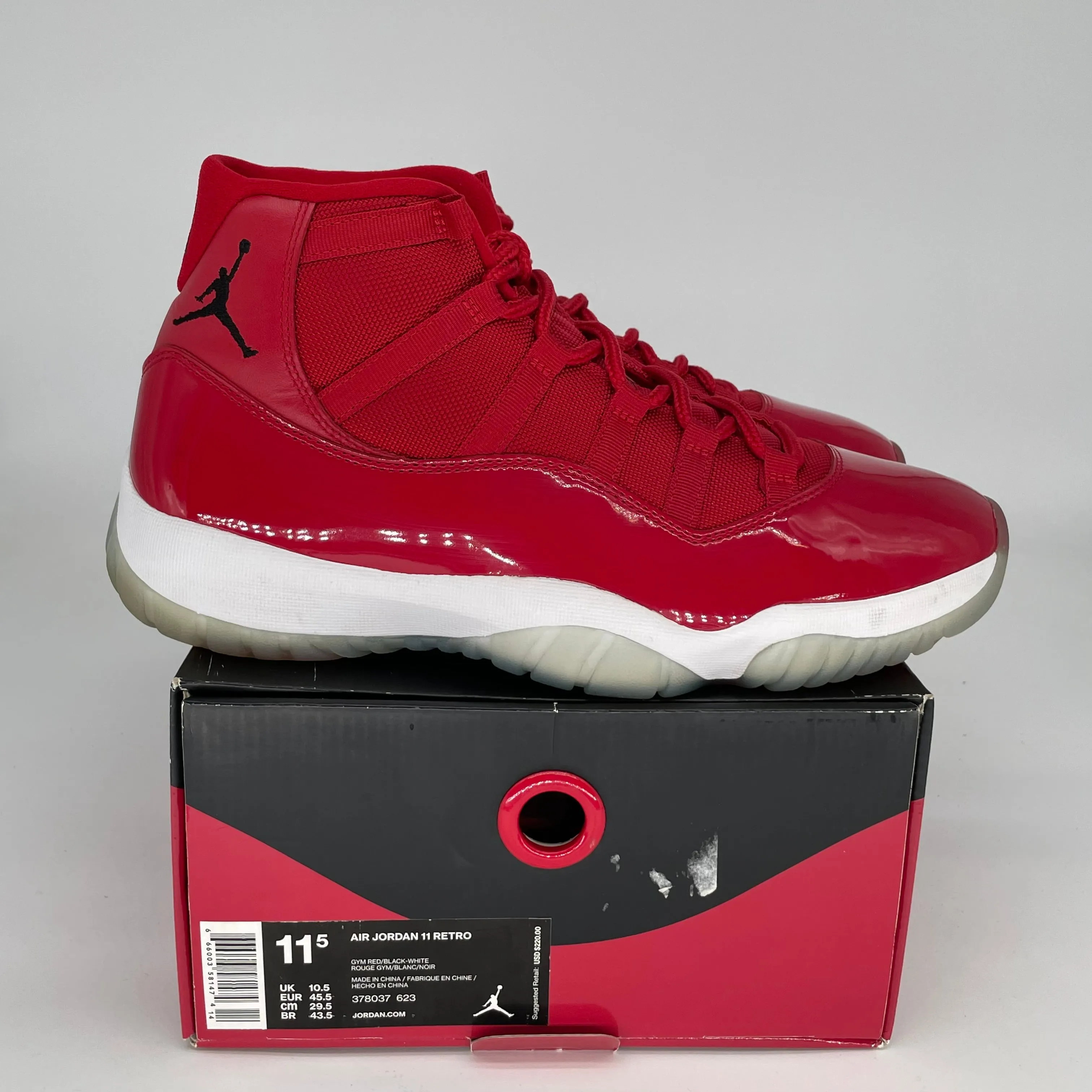 AIR JORDAN 11 WIN LIKE 96 SIZE 11.5 378037-623