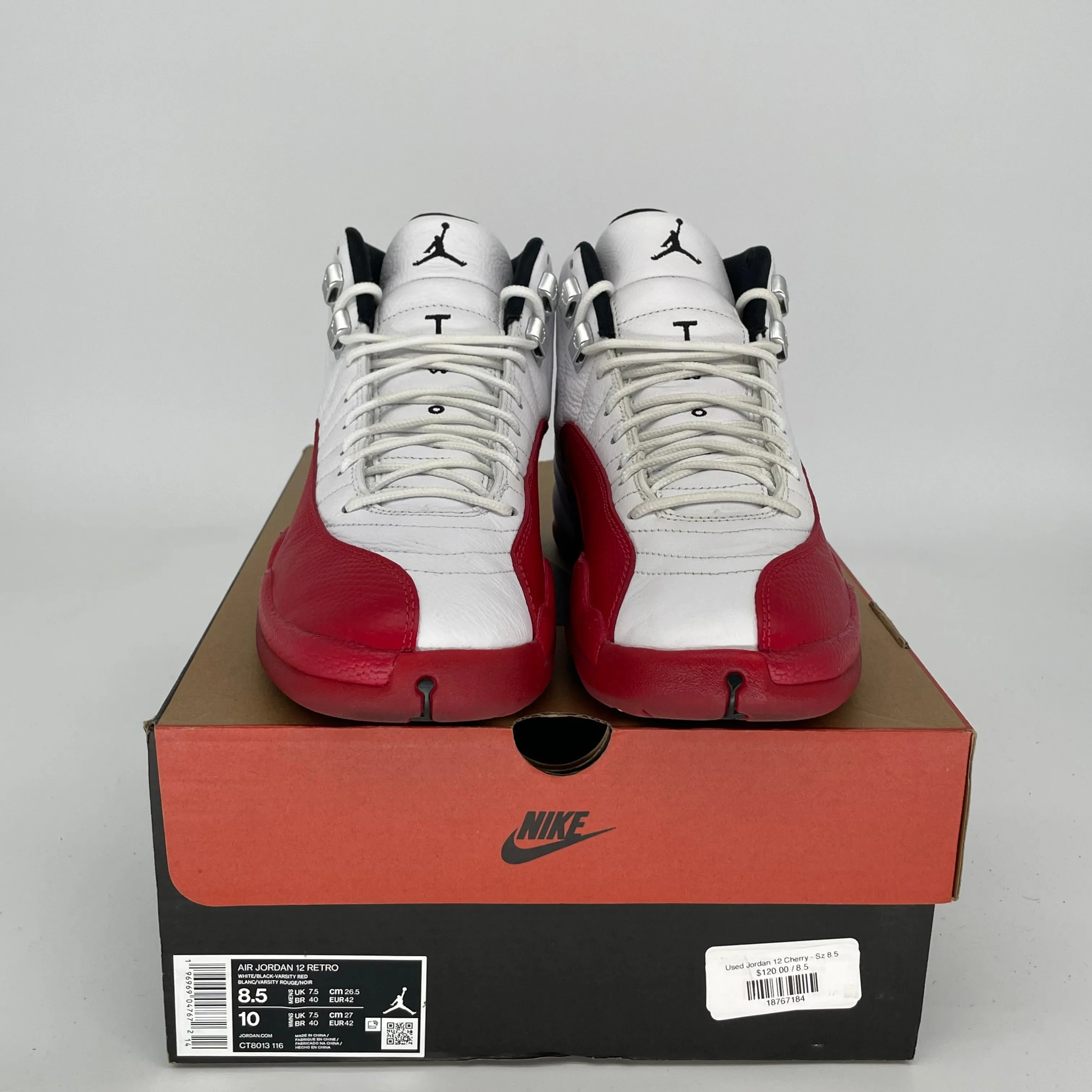 AIR JORDAN 12 CHERRY SIZE 8.5 CT8013-116